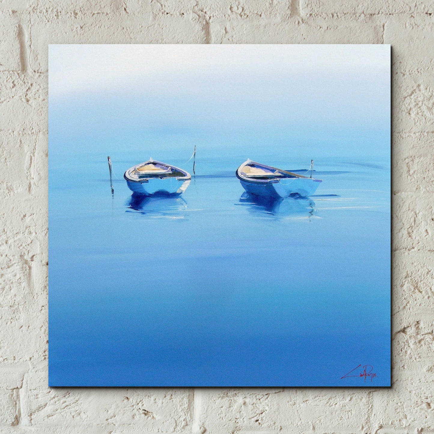 Epic Art 'Late Moorings' by Craig Trewin Penny, Acrylic Glass Wall Art,12x12