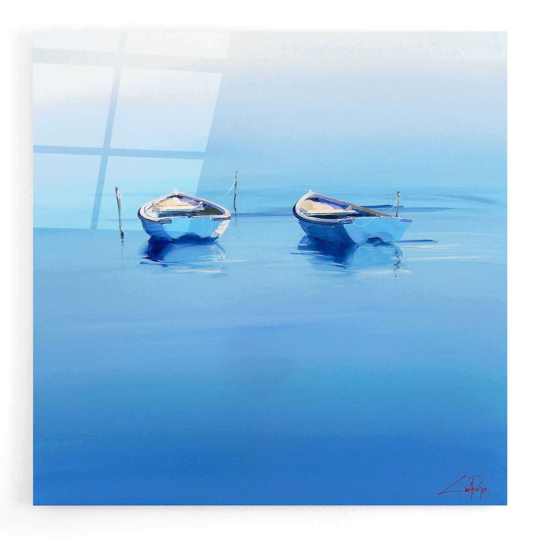 Epic Art 'Late Moorings' by Craig Trewin Penny, Acrylic Glass Wall Art,12x12