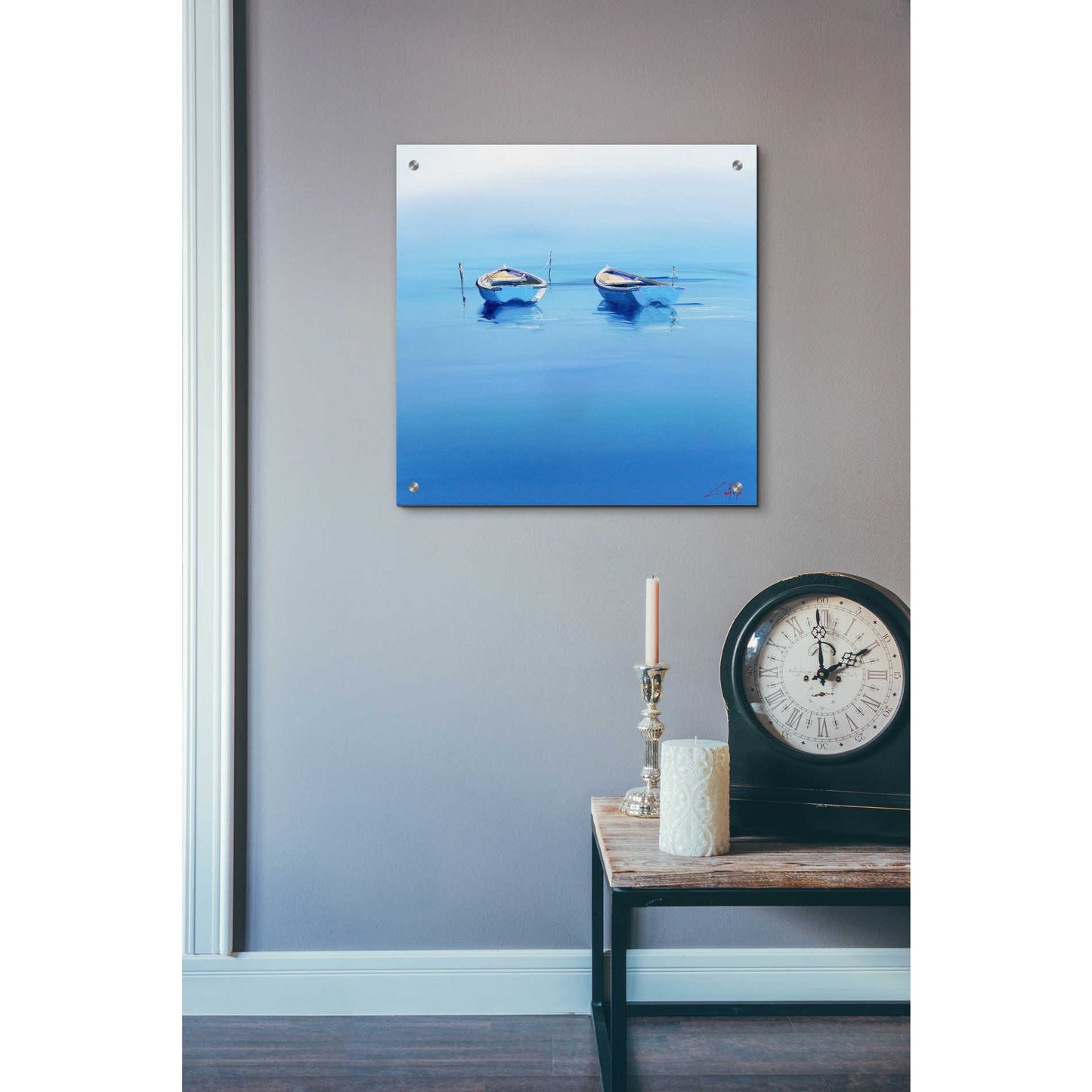 Epic Art 'Late Moorings' by Craig Trewin Penny, Acrylic Glass Wall Art,24x24