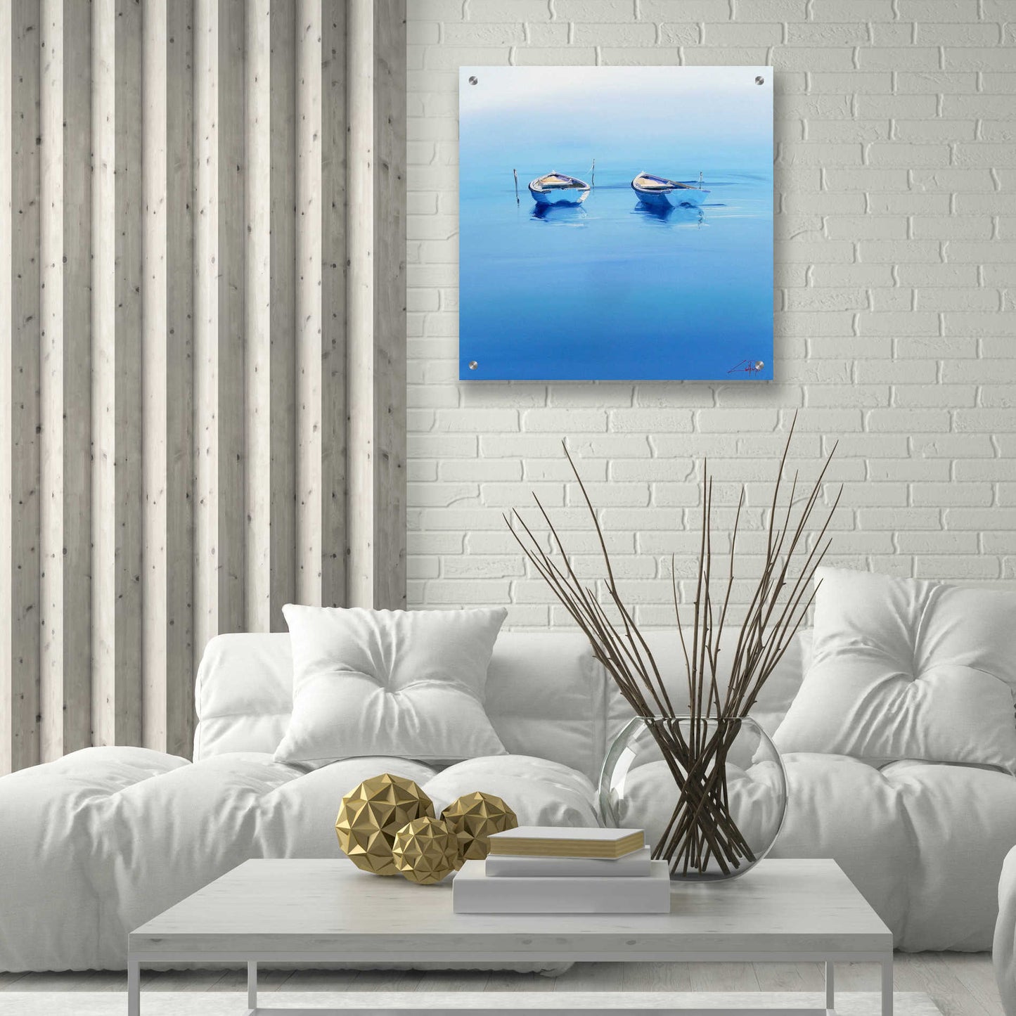 Epic Art 'Late Moorings' by Craig Trewin Penny, Acrylic Glass Wall Art,24x24