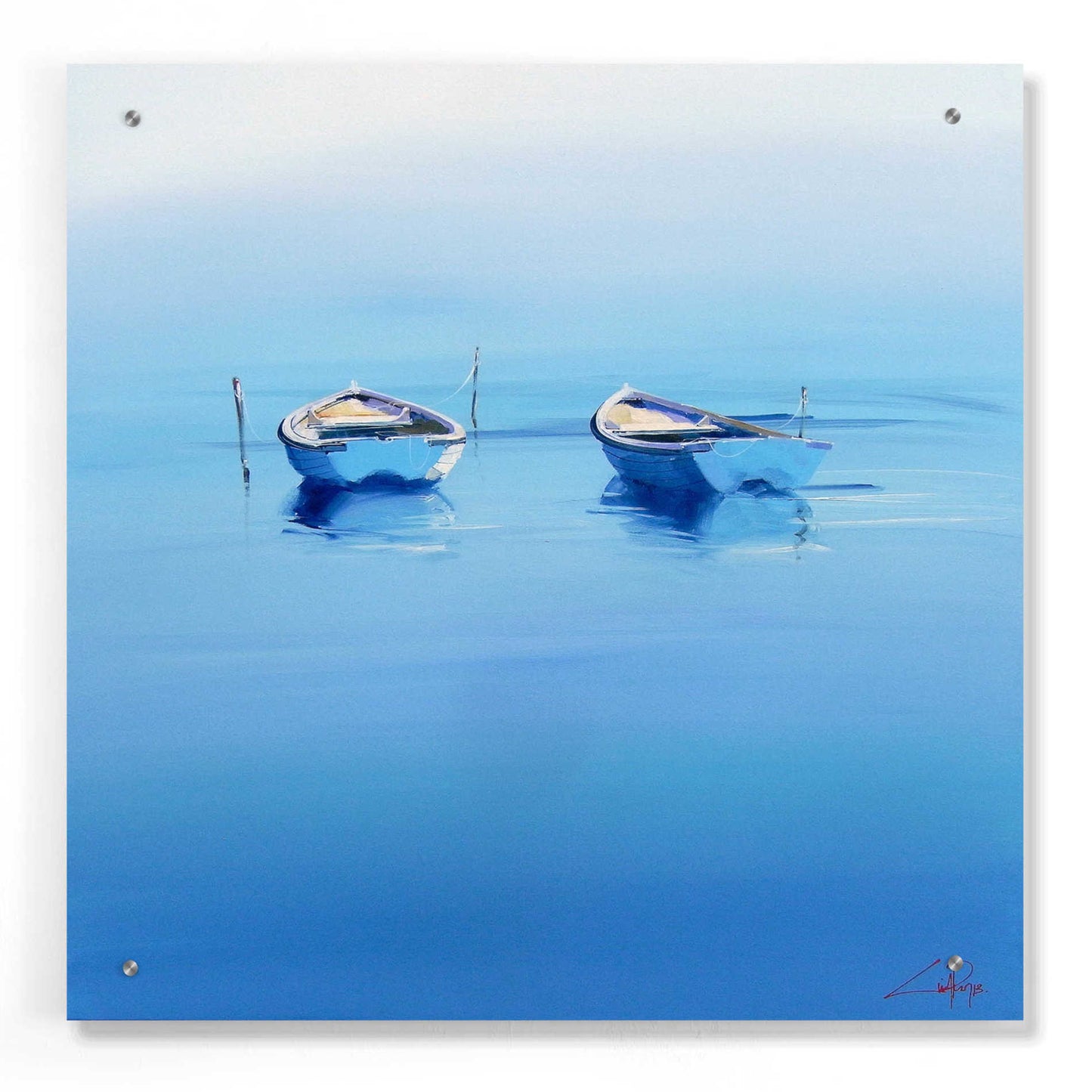 Epic Art 'Late Moorings' by Craig Trewin Penny, Acrylic Glass Wall Art,24x24