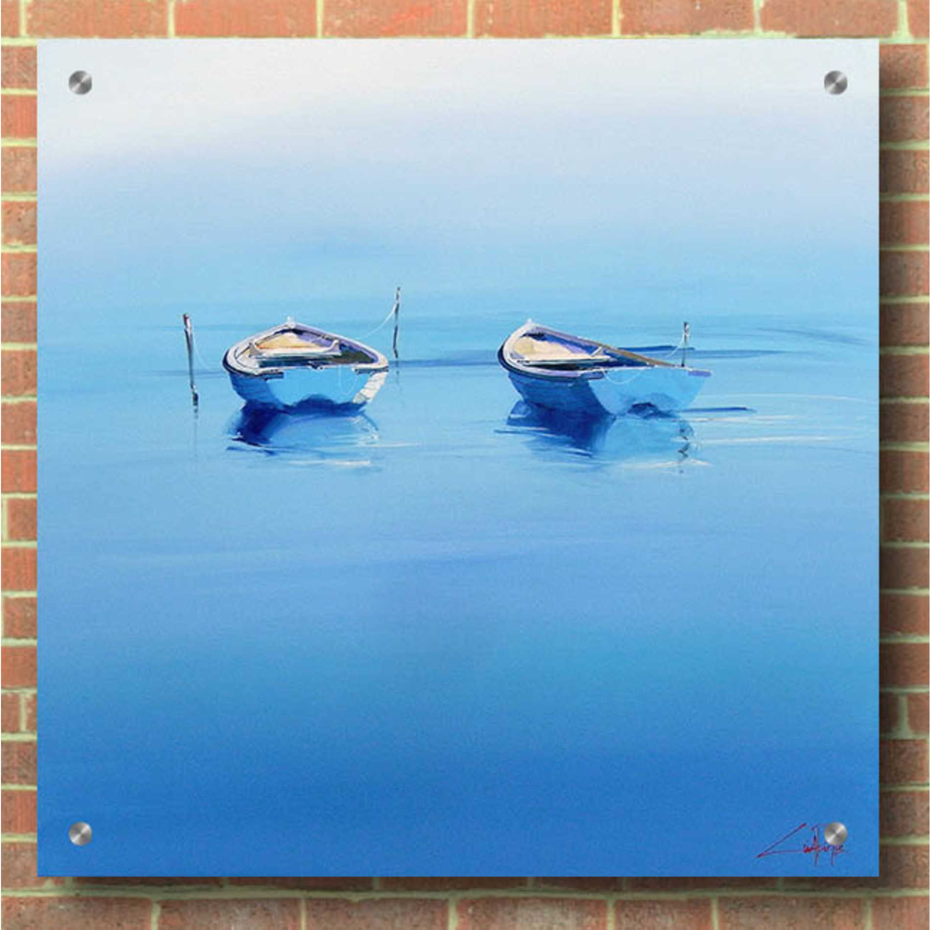 Epic Art 'Late Moorings' by Craig Trewin Penny, Acrylic Glass Wall Art,36x36