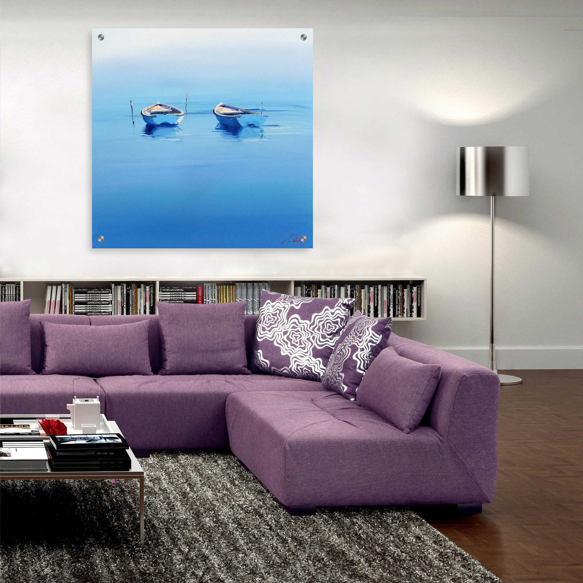 Epic Art 'Late Moorings' by Craig Trewin Penny, Acrylic Glass Wall Art,36x36