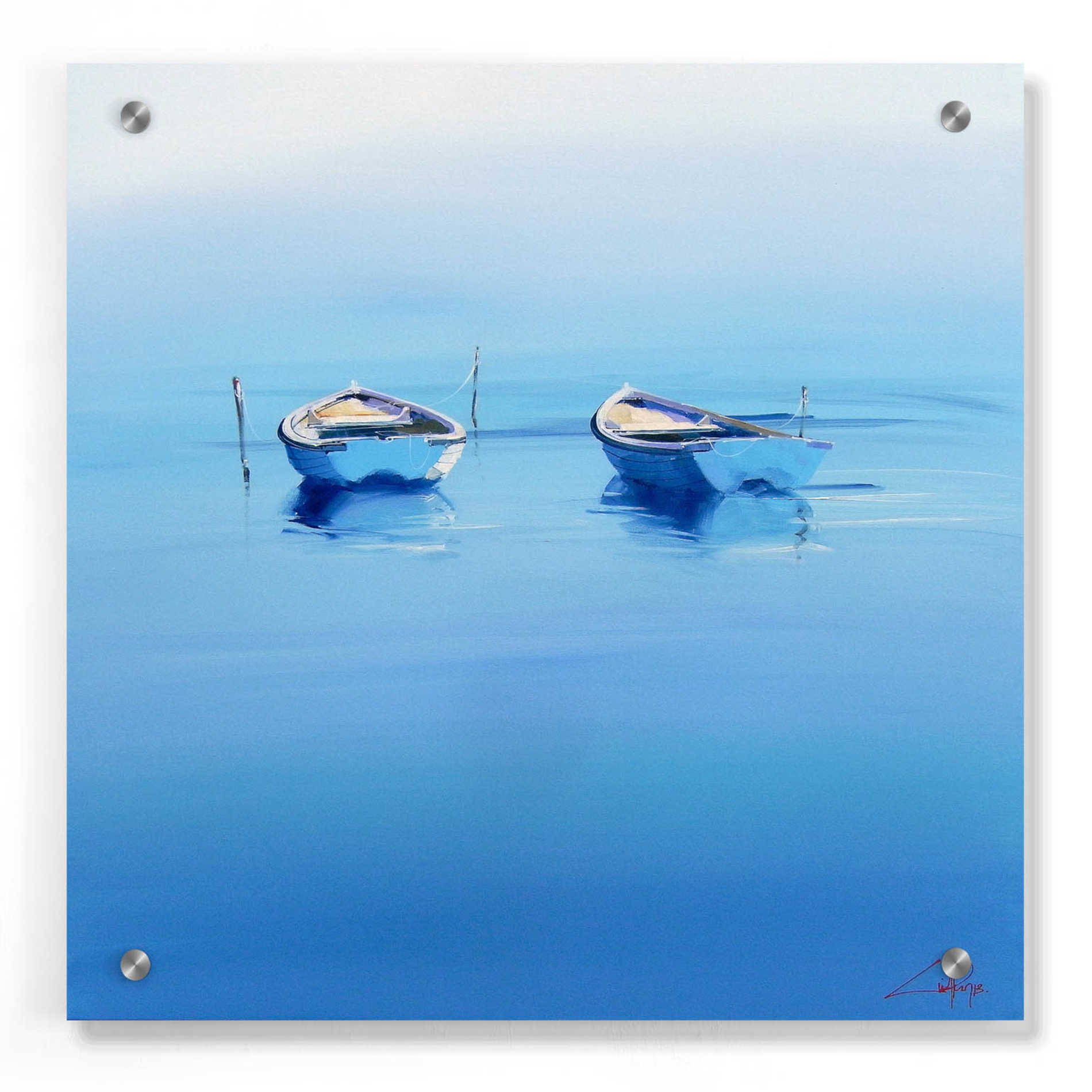 Epic Art 'Late Moorings' by Craig Trewin Penny, Acrylic Glass Wall Art,36x36