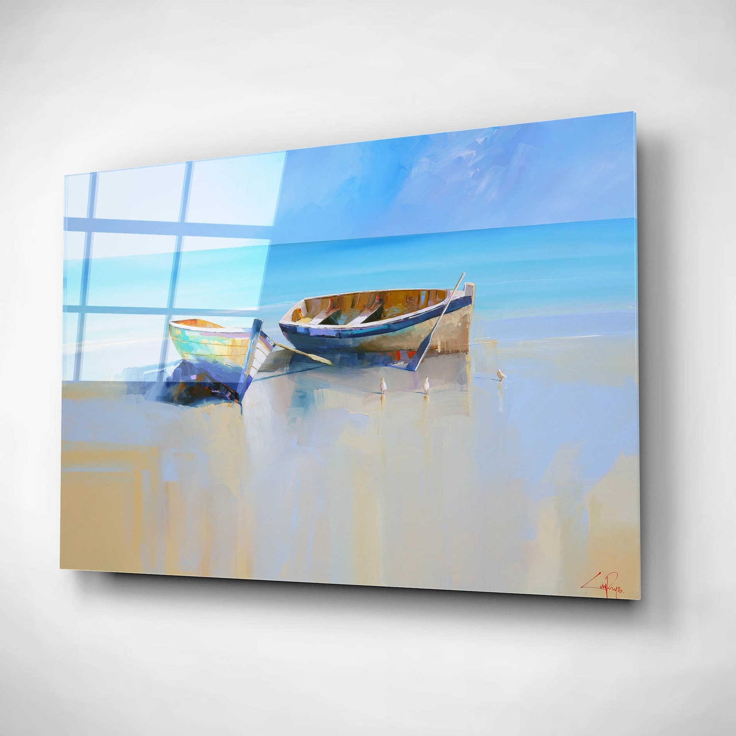 Epic Art 'Afternoon Gulls' by Craig Trewin Penny, Acrylic Glass Wall Art,24x16