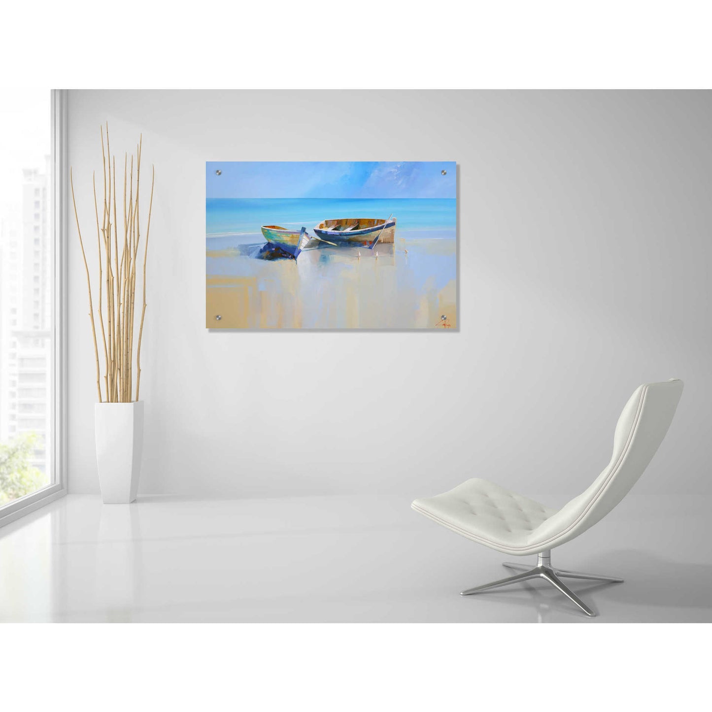 Epic Art 'Afternoon Gulls' by Craig Trewin Penny, Acrylic Glass Wall Art,36x24