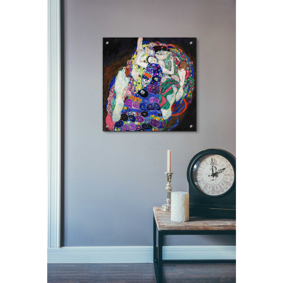 Epic Art 'The Virgin' by Gustav Klimt, Acrylic Glass Wall Art,24x24