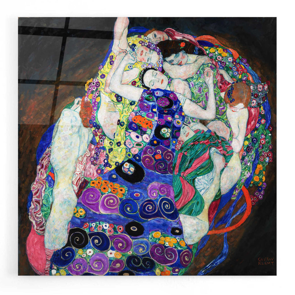 Epic Art 'The Virgin' by Gustav Klimt, Acrylic Glass Wall Art