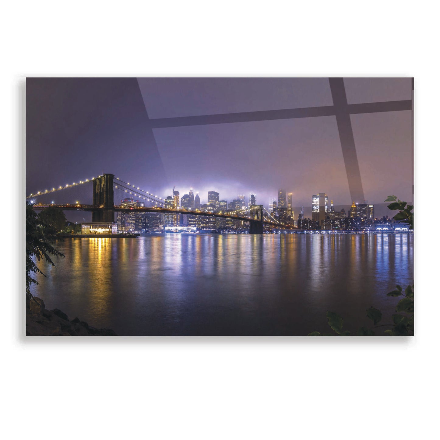 Epic Art 'Bright Lights Of New York II' by Nicklas Gustafsson Acrylic Glass Wall Art,16x12