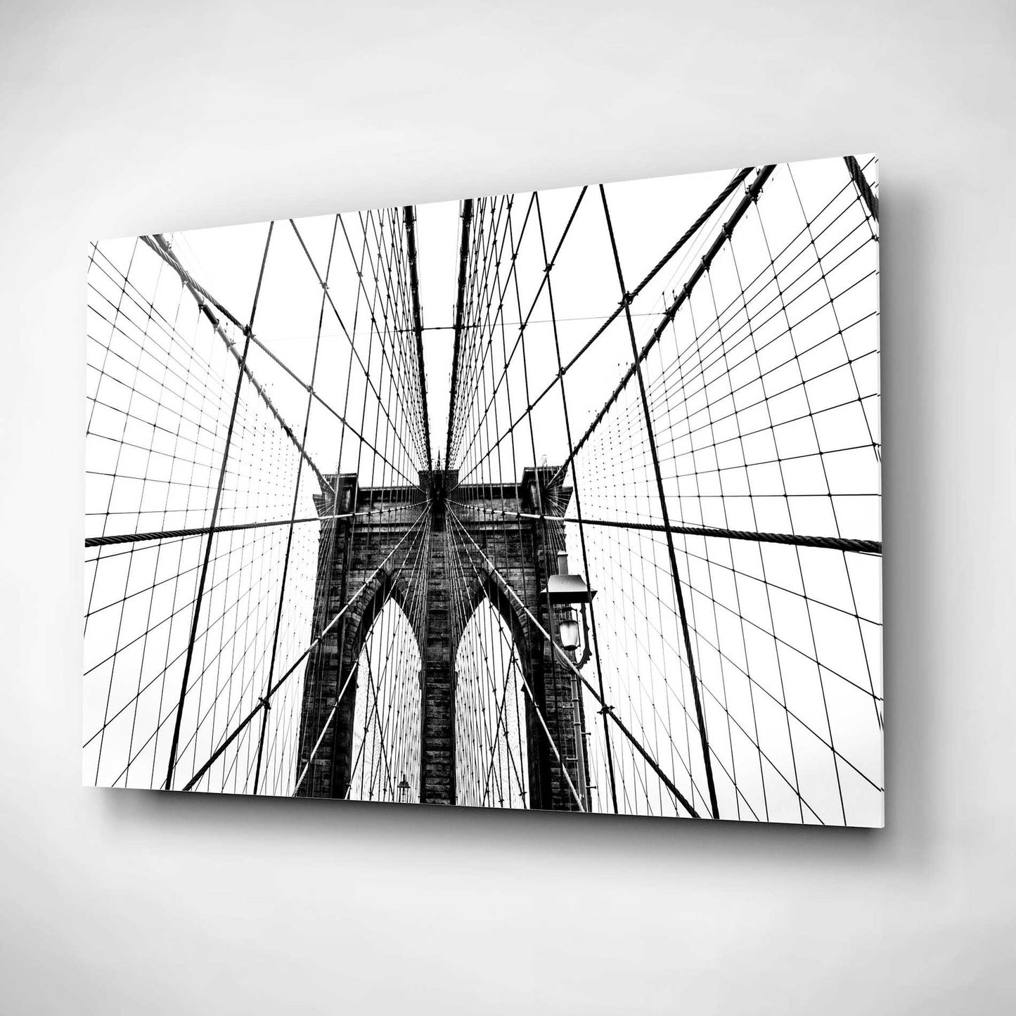 Epic Art 'Brooklyn Bridge Web' by Nicklas Gustafsson Acrylic Glass Wall Art,16x12