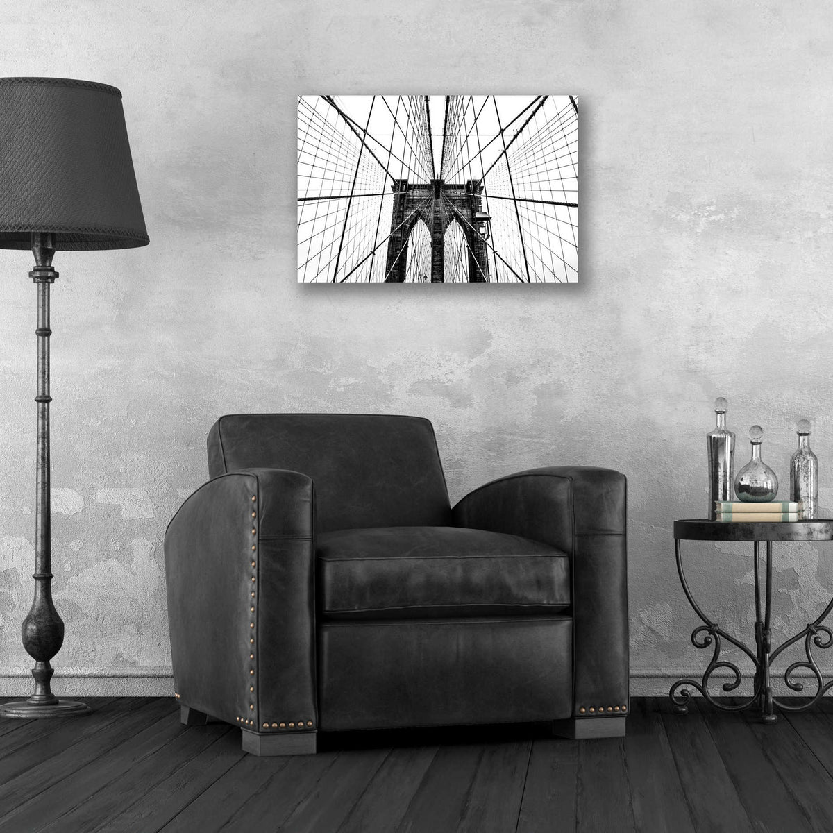 Epic Art 'Brooklyn Bridge Web' by Nicklas Gustafsson Acrylic Glass Wall Art,24x16