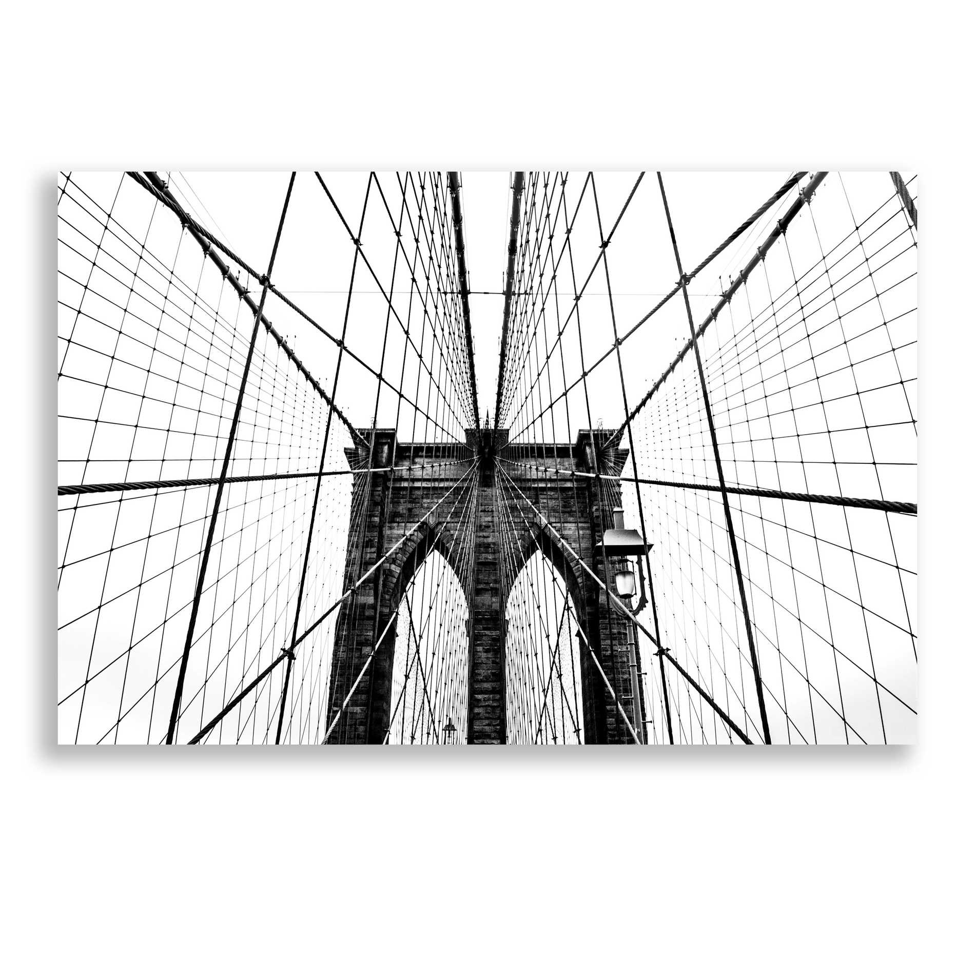 Epic Art 'Brooklyn Bridge Web' by Nicklas Gustafsson Acrylic Glass Wall Art,24x16