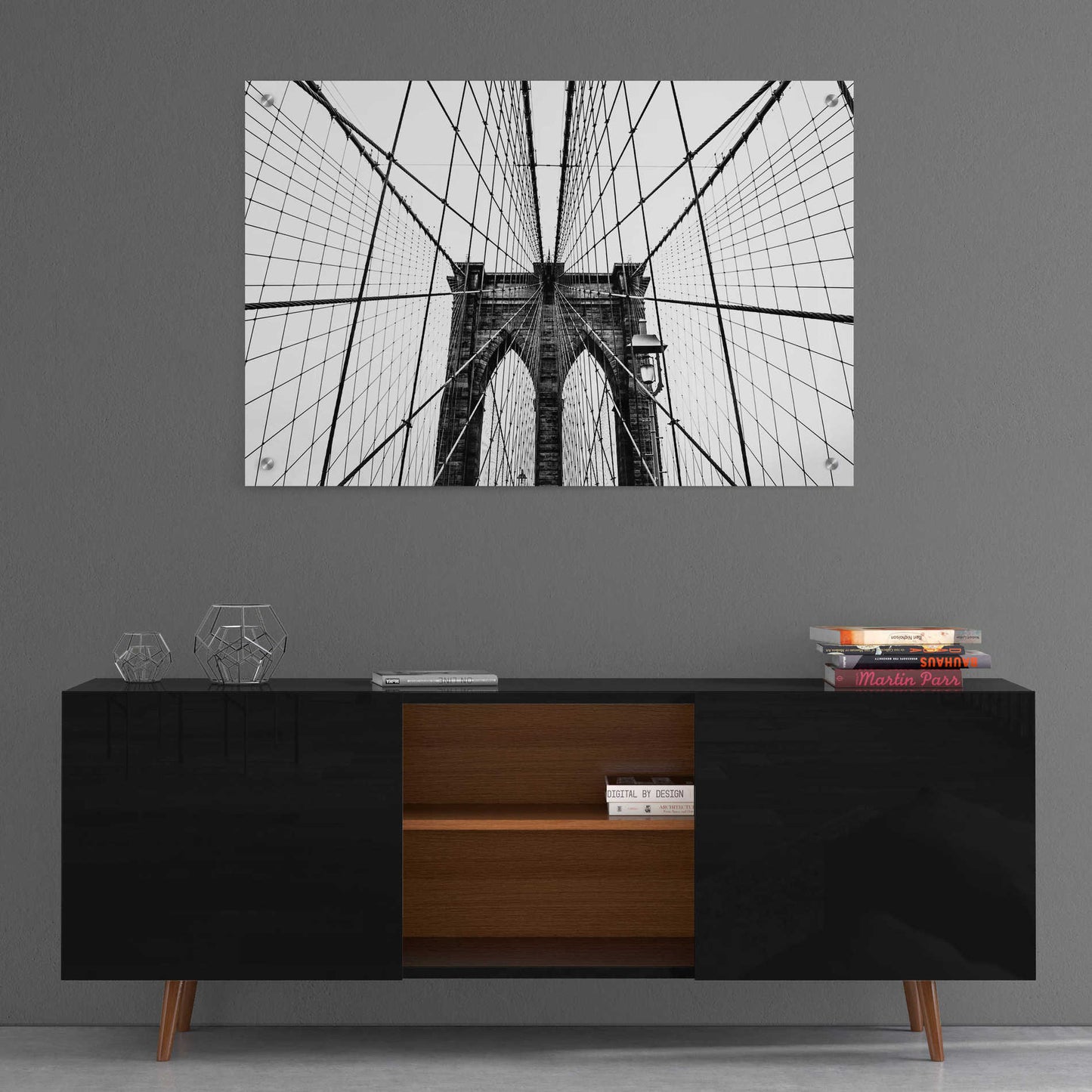 Epic Art 'Brooklyn Bridge Web' by Nicklas Gustafsson Acrylic Glass Wall Art,36x24