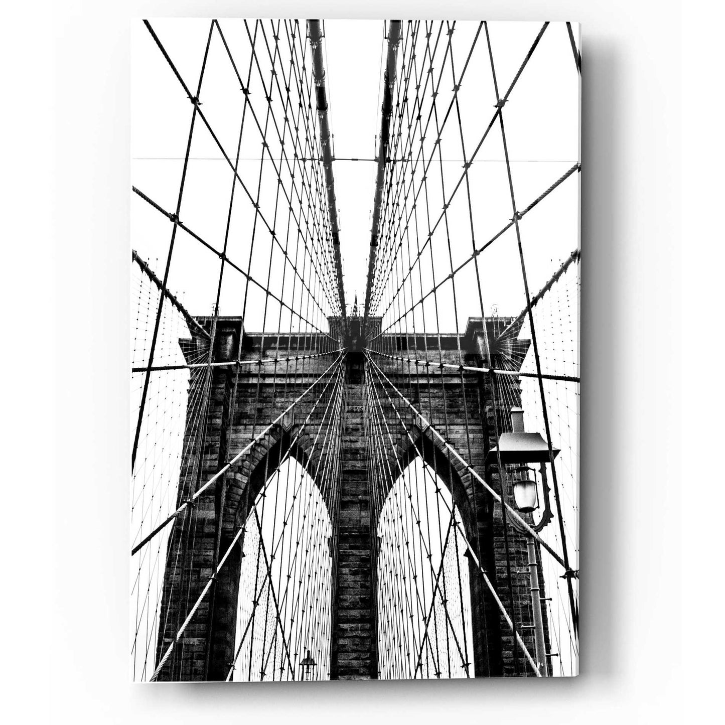 Epic Art 'Brooklyn Bridge Web Vertical' by Nicklas Gustafsson Acrylic Glass Wall Art,12x16