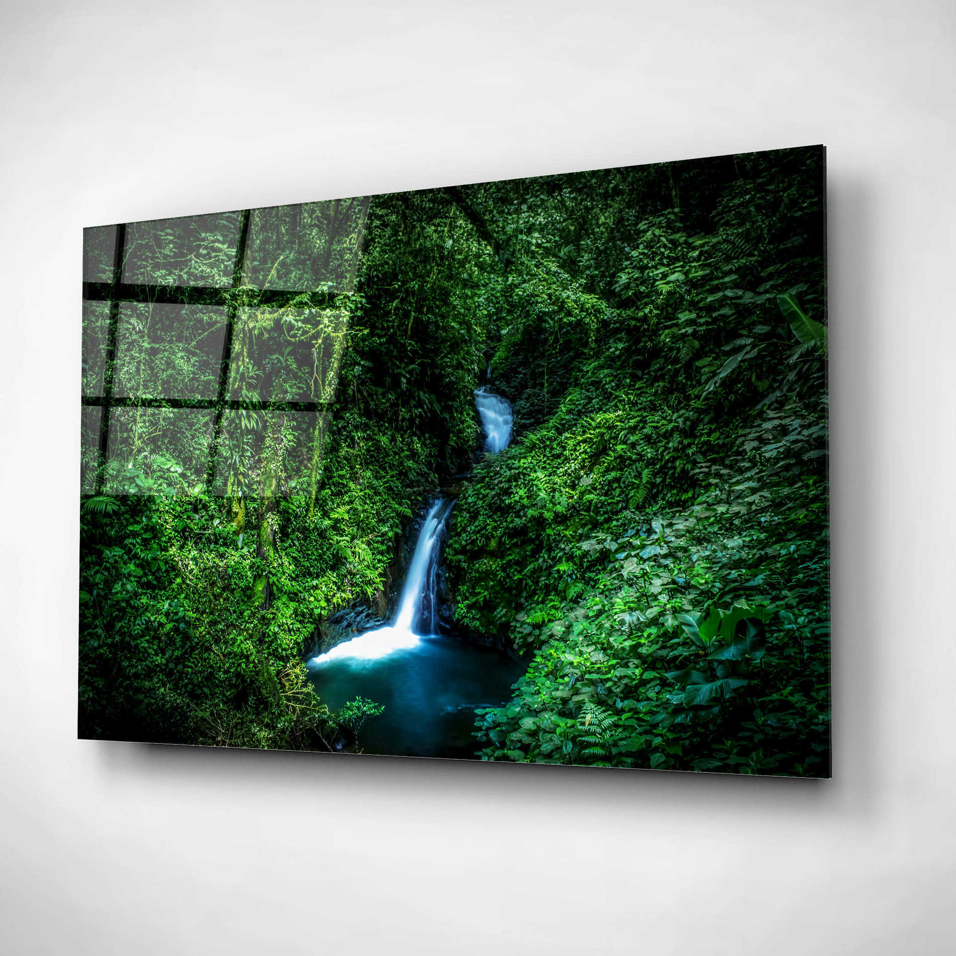 Epic Art 'Jungle Waterfall' by Nicklas Gustafsson Acrylic Glass Wall Art,24x16