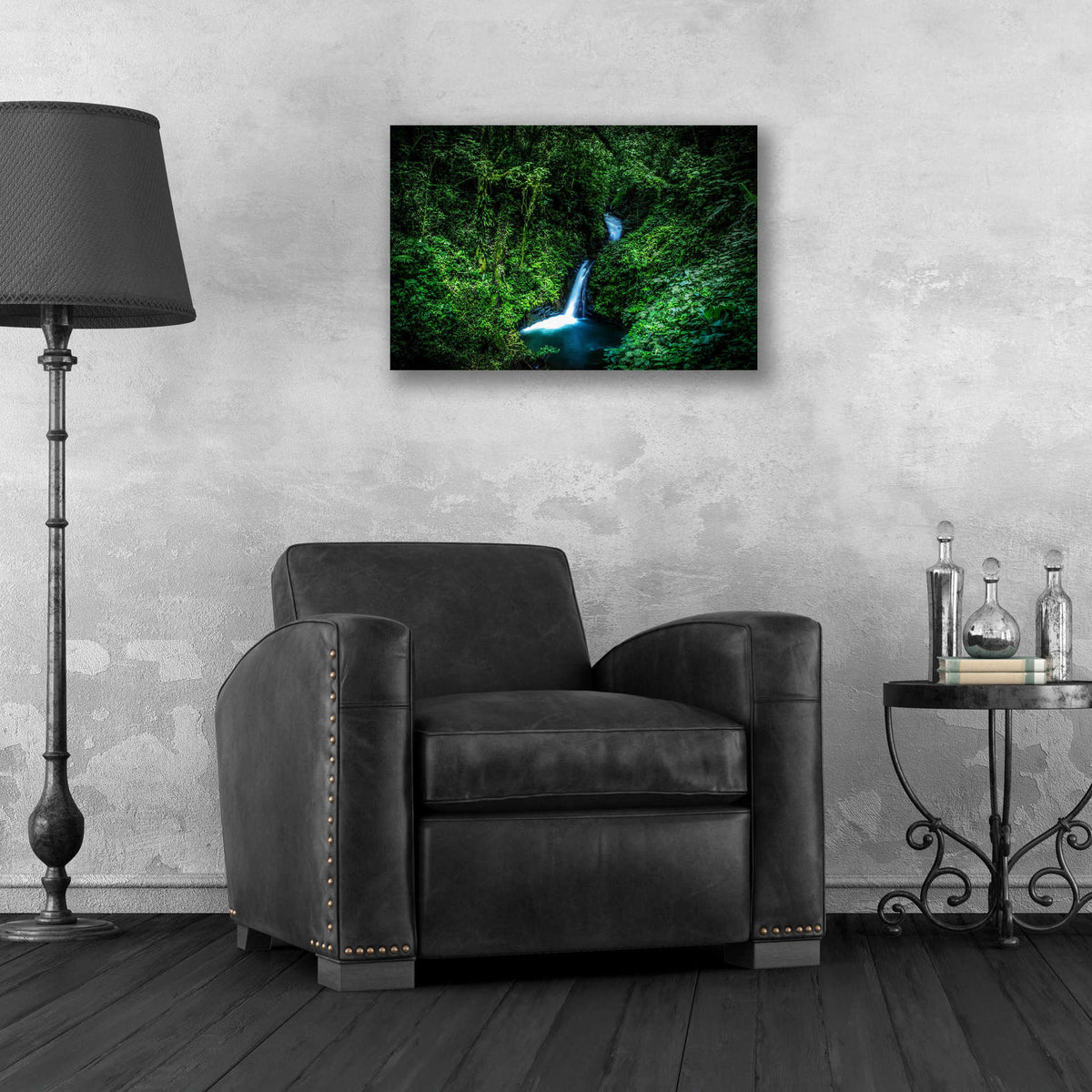 Epic Art 'Jungle Waterfall' by Nicklas Gustafsson Acrylic Glass Wall Art,24x16