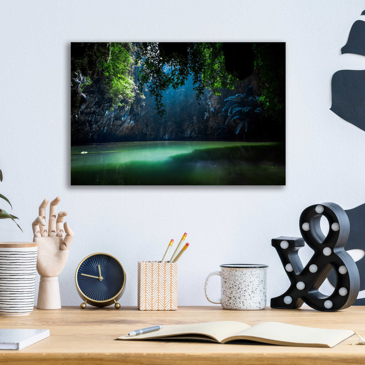 Epic Art 'Lagoon' by Nicklas Gustafsson Acrylic Glass Wall Art,16x12