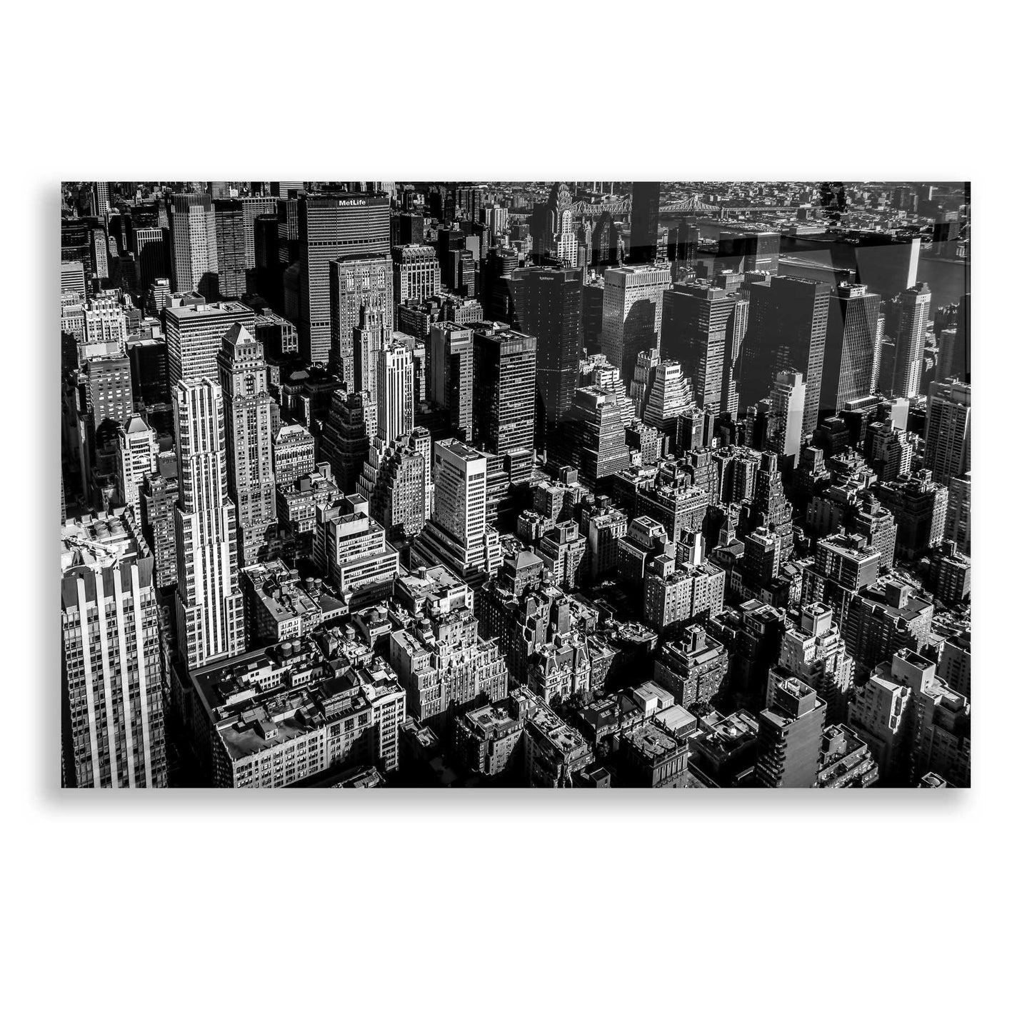 Epic Art 'Manhattan Rooftop View' by Nicklas Gustafsson Acrylic Glass Wall Art,24x16