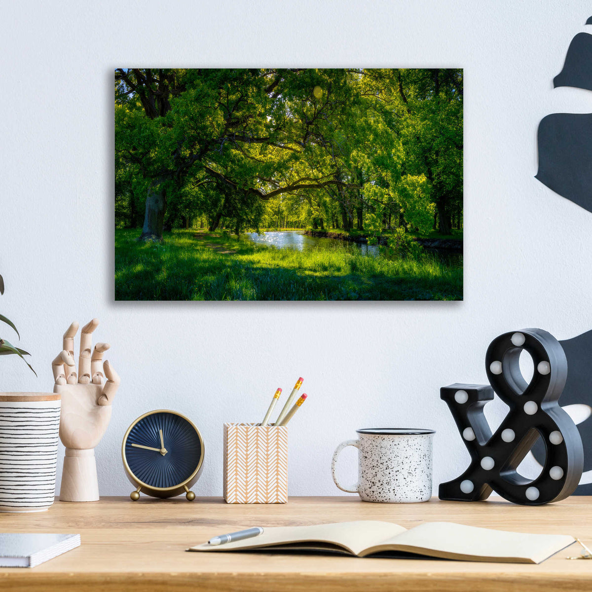 Epic Art 'Summer Morning In The Park' by Nicklas Gustafsson Acrylic Glass Wall Art,16x12