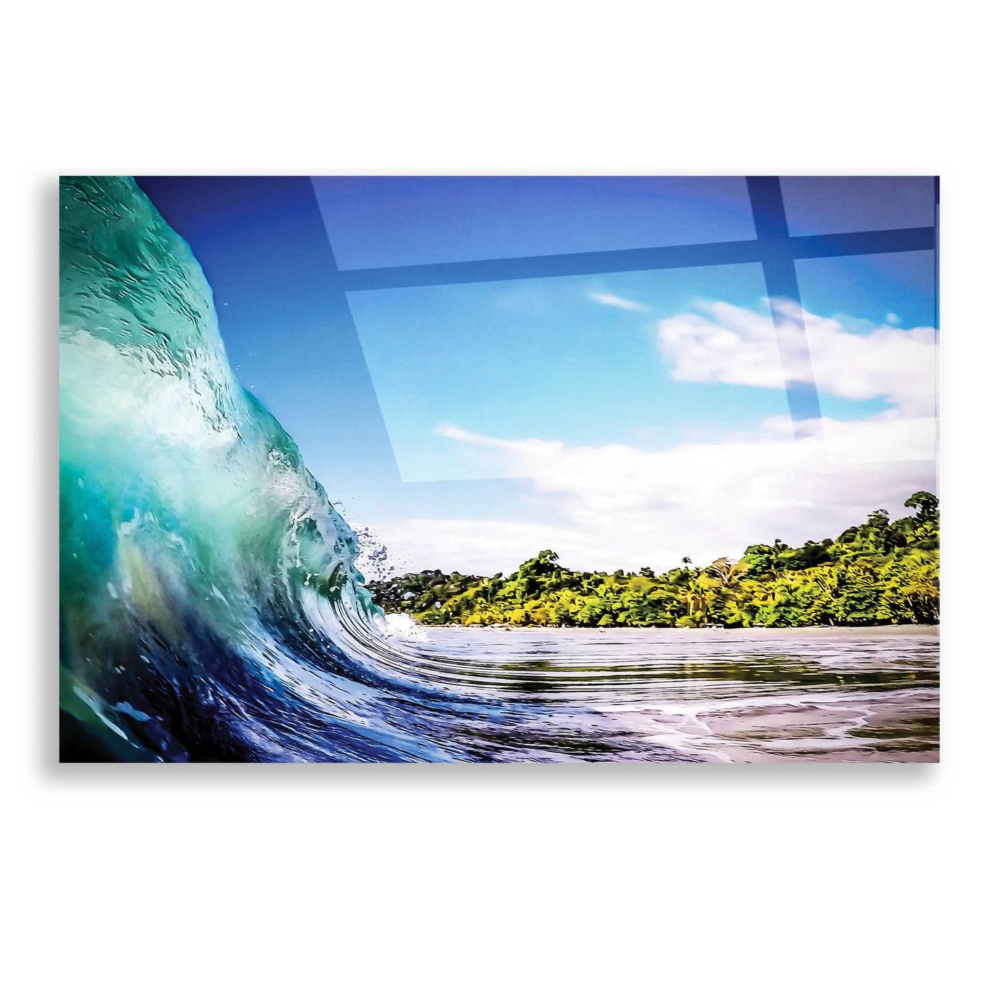 Epic Art 'Tropical Wave' by Nicklas Gustafsson Acrylic Glass Wall Art,16x12