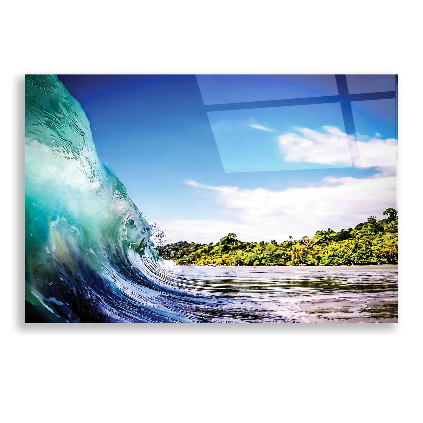 Epic Art 'Tropical Wave' by Nicklas Gustafsson Acrylic Glass Wall Art,24x16