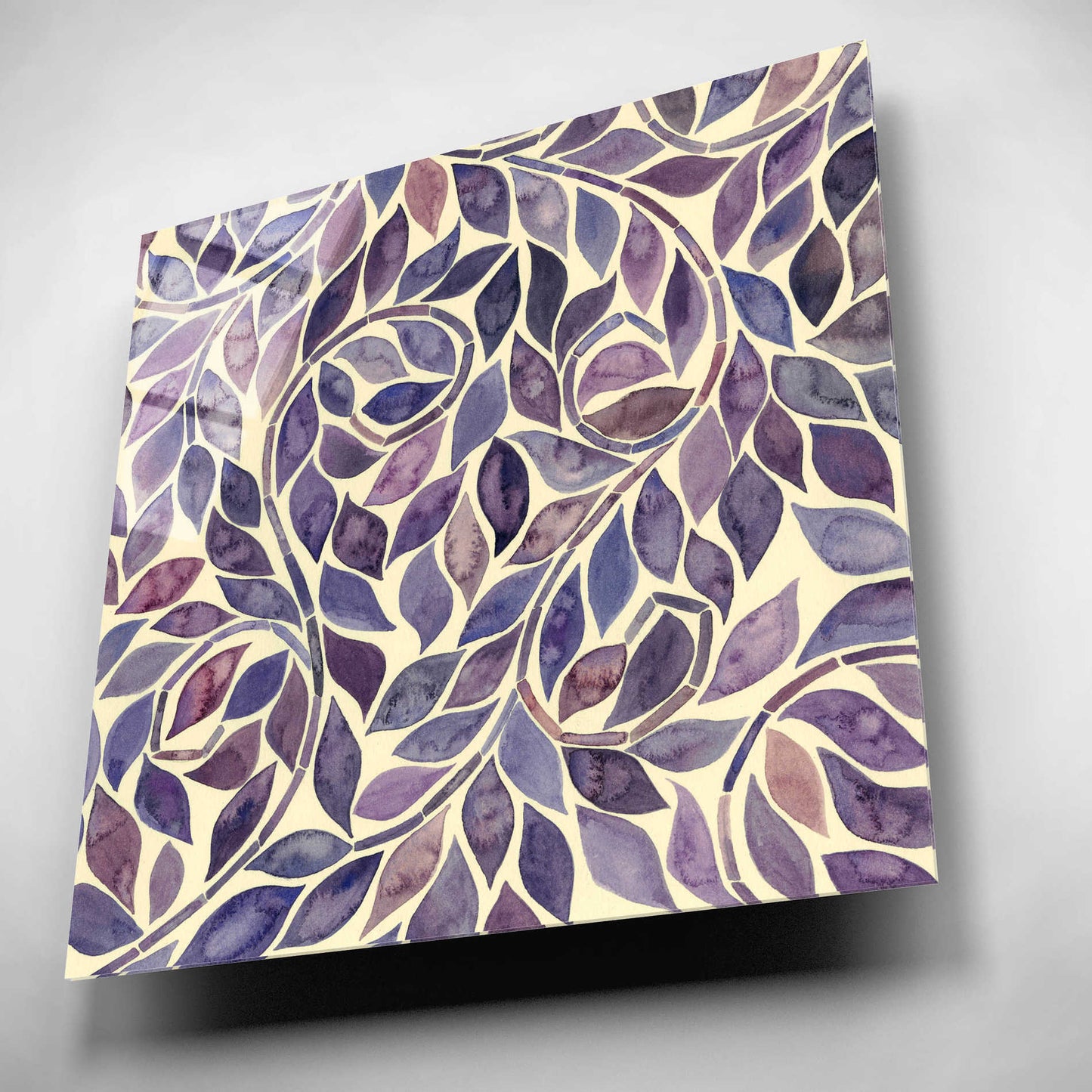 Epic Art 'Amethyst Swirls IV' by Grace Popp, Acrylic Wall Glass,12x12