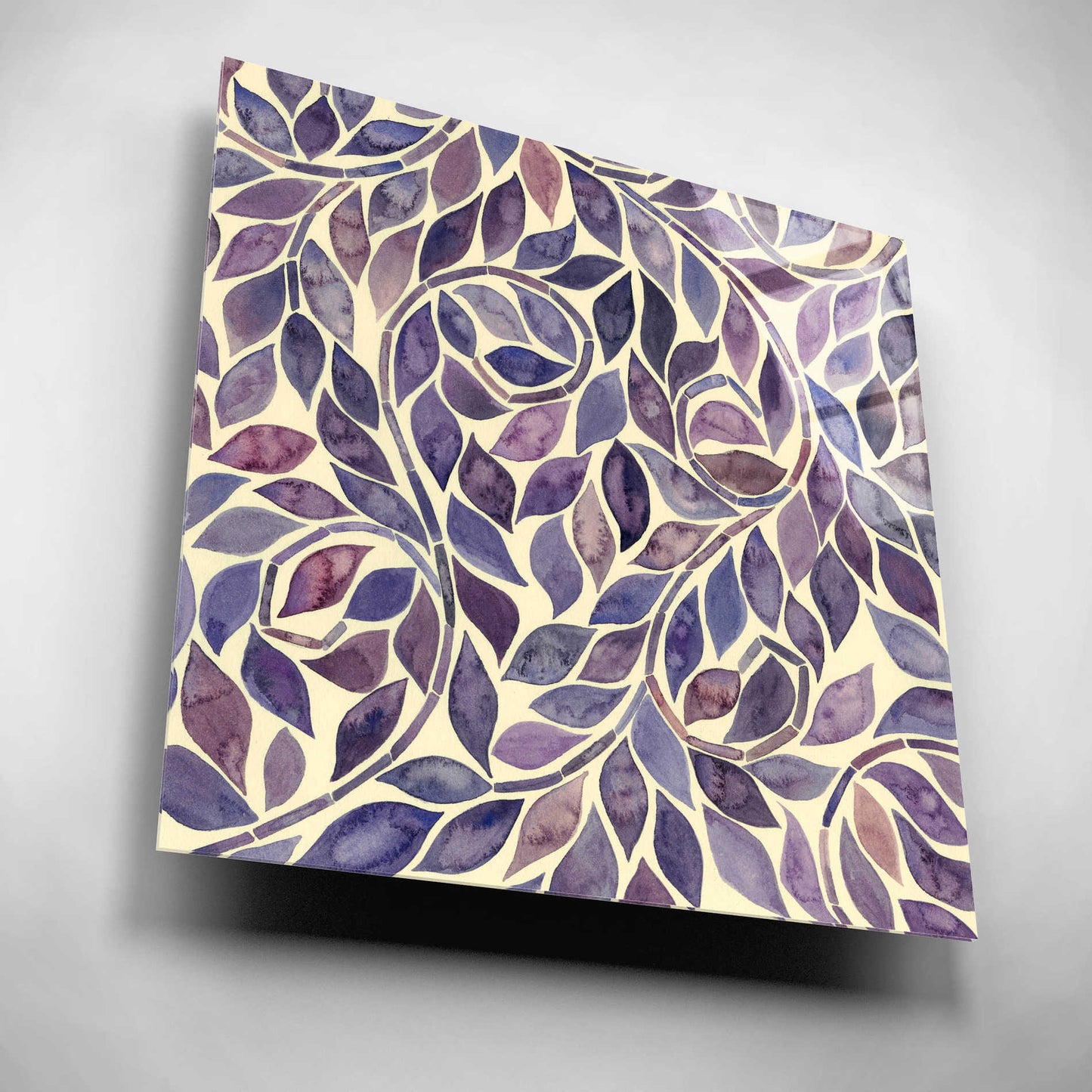 Epic Art 'Amethyst Swirls IV' by Grace Popp, Acrylic Wall Glass,12x12