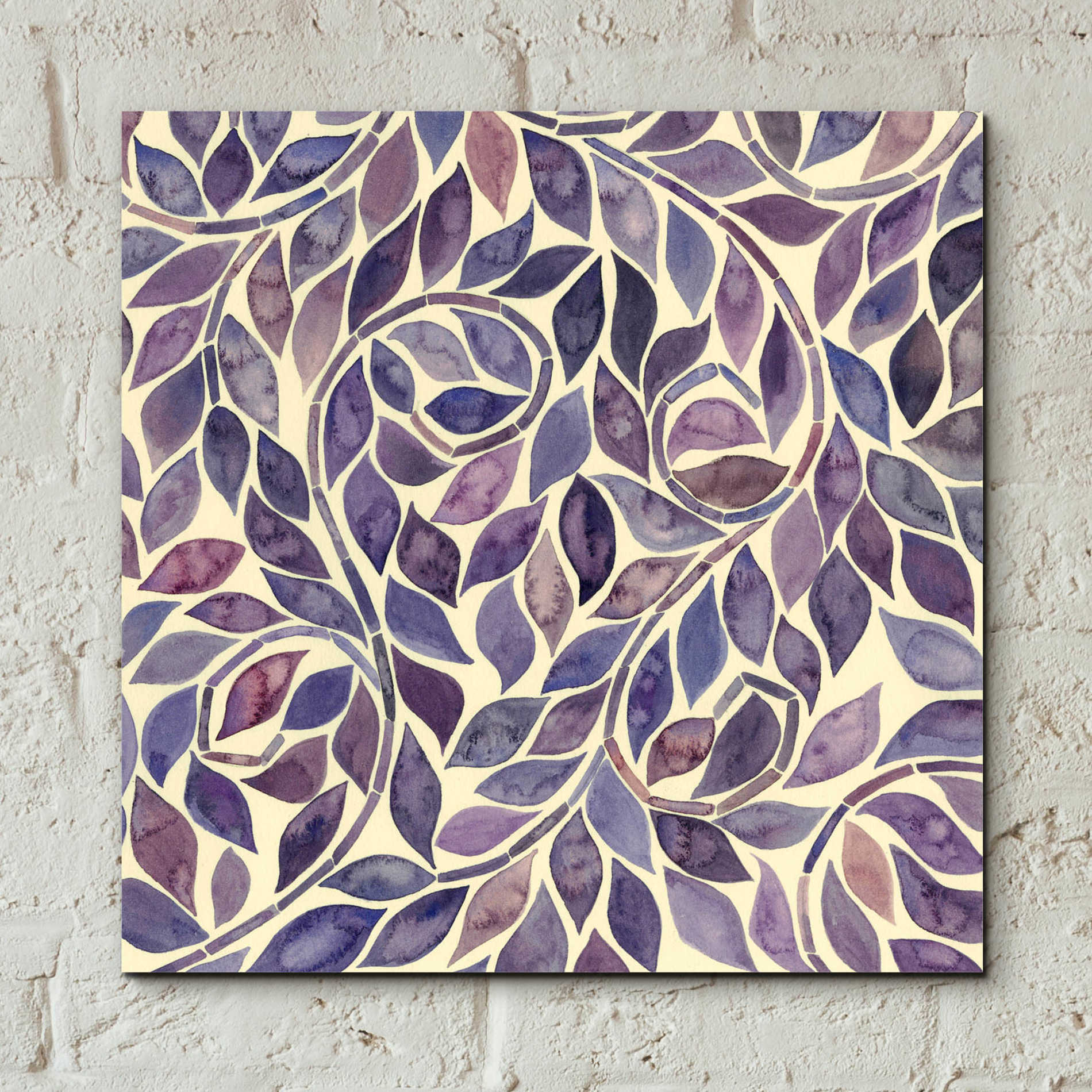 Epic Art 'Amethyst Swirls IV' by Grace Popp, Acrylic Wall Glass,12x12