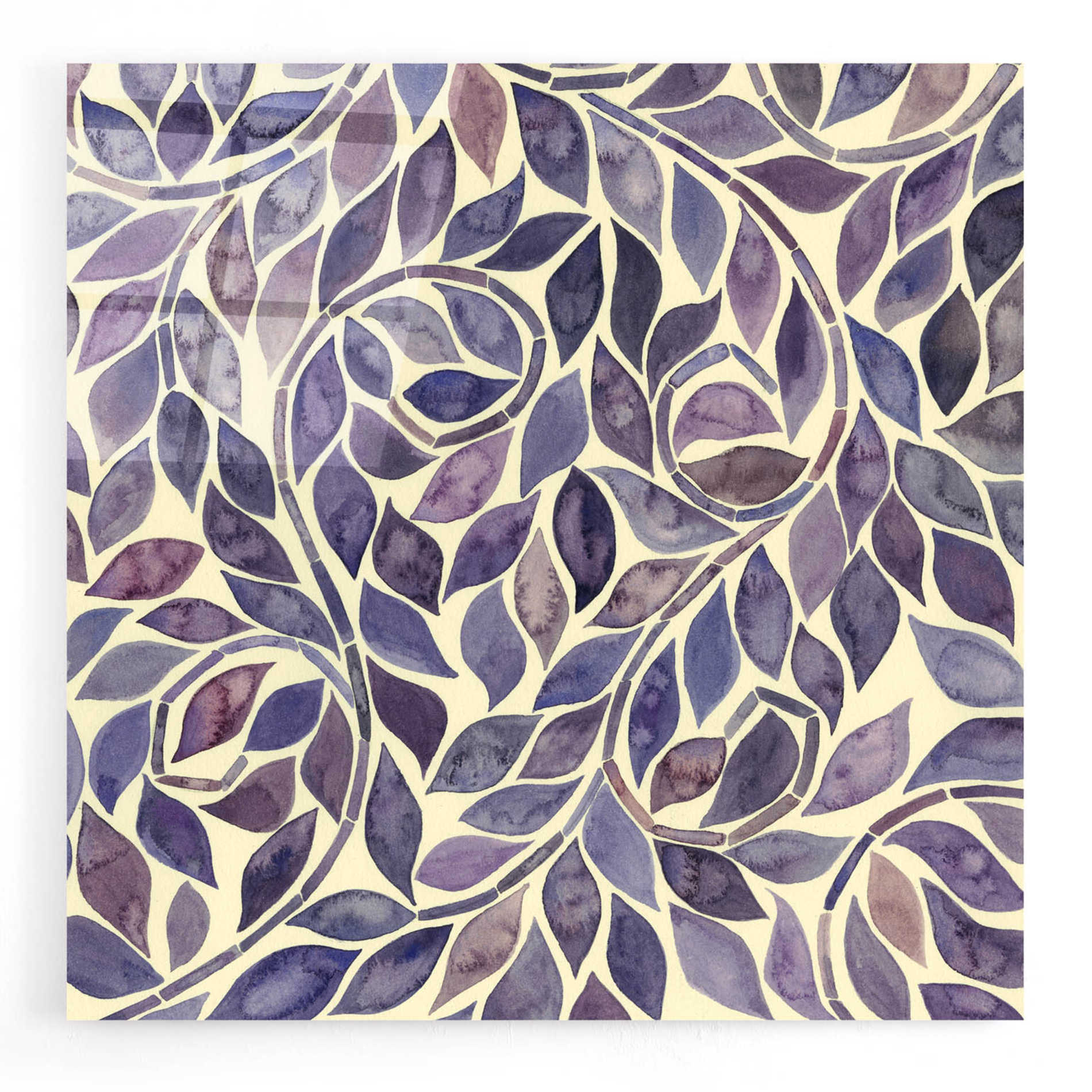 Epic Art 'Amethyst Swirls IV' by Grace Popp, Acrylic Wall Glass,12x12