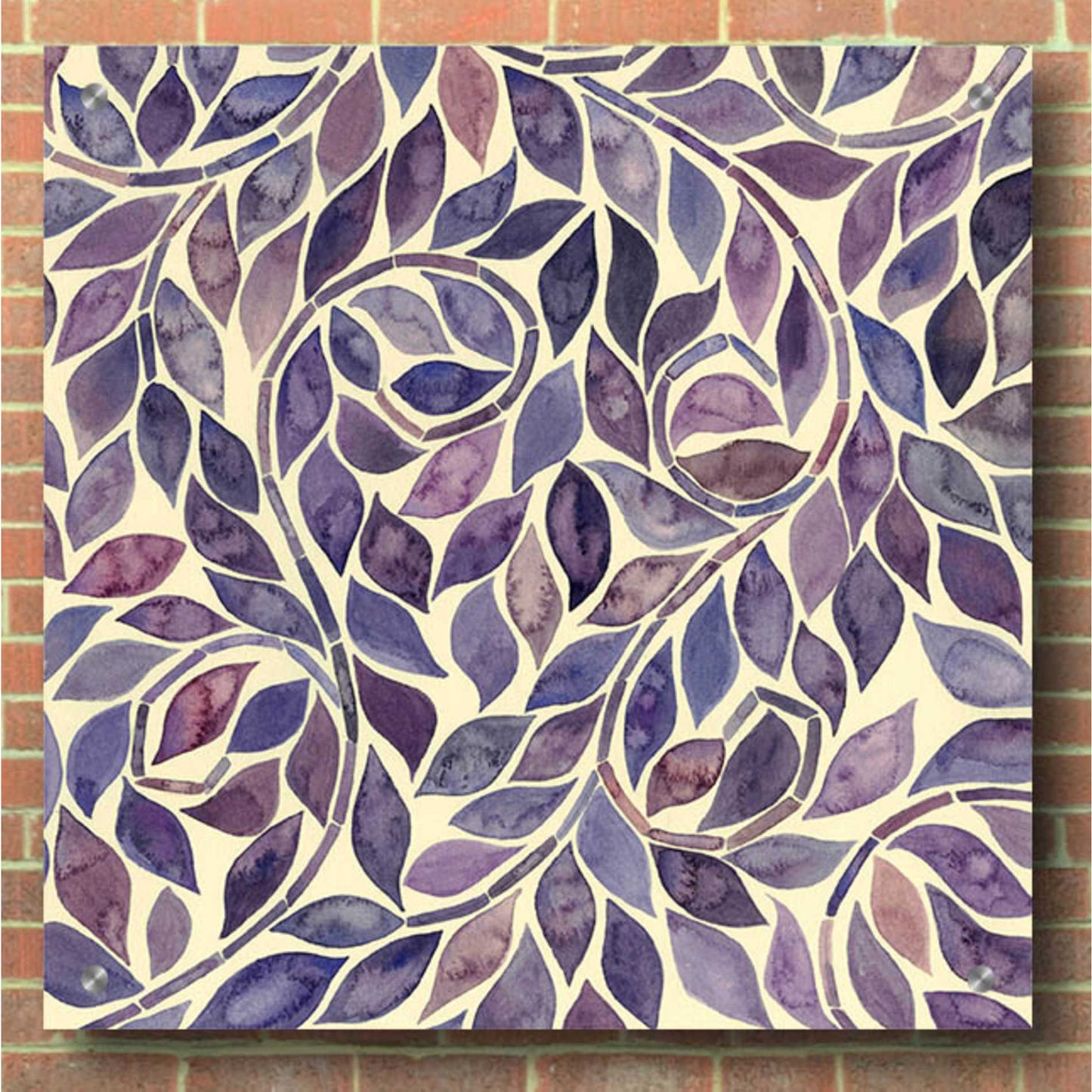 Epic Art 'Amethyst Swirls IV' by Grace Popp, Acrylic Wall Glass,36x36