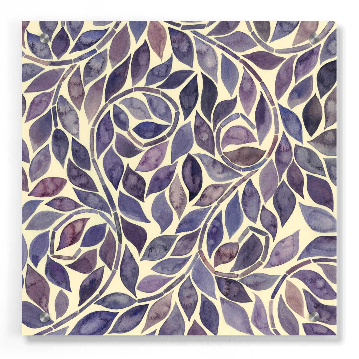 Epic Art 'Amethyst Swirls IV' by Grace Popp, Acrylic Wall Glass,36x36