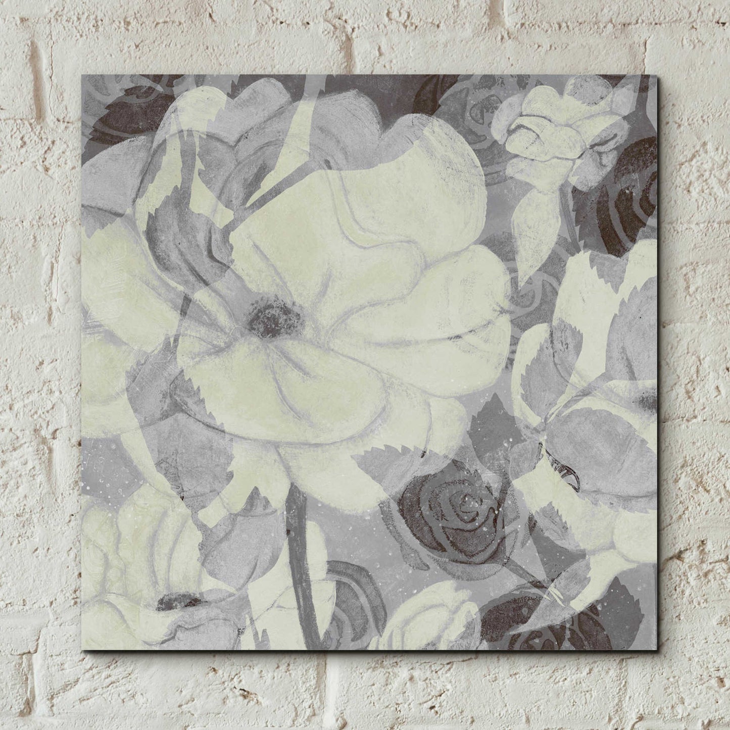 Epic Art 'Grey Garden I' by Grace Popp, Acrylic Wall Glass,12x12