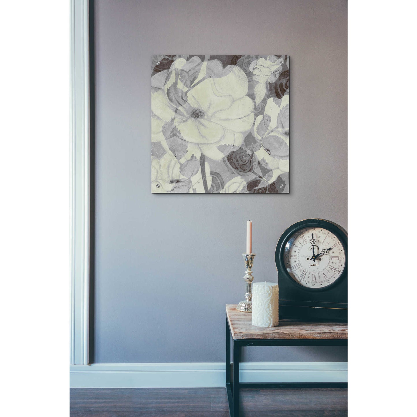 Epic Art 'Grey Garden I' by Grace Popp, Acrylic Wall Glass,24x24