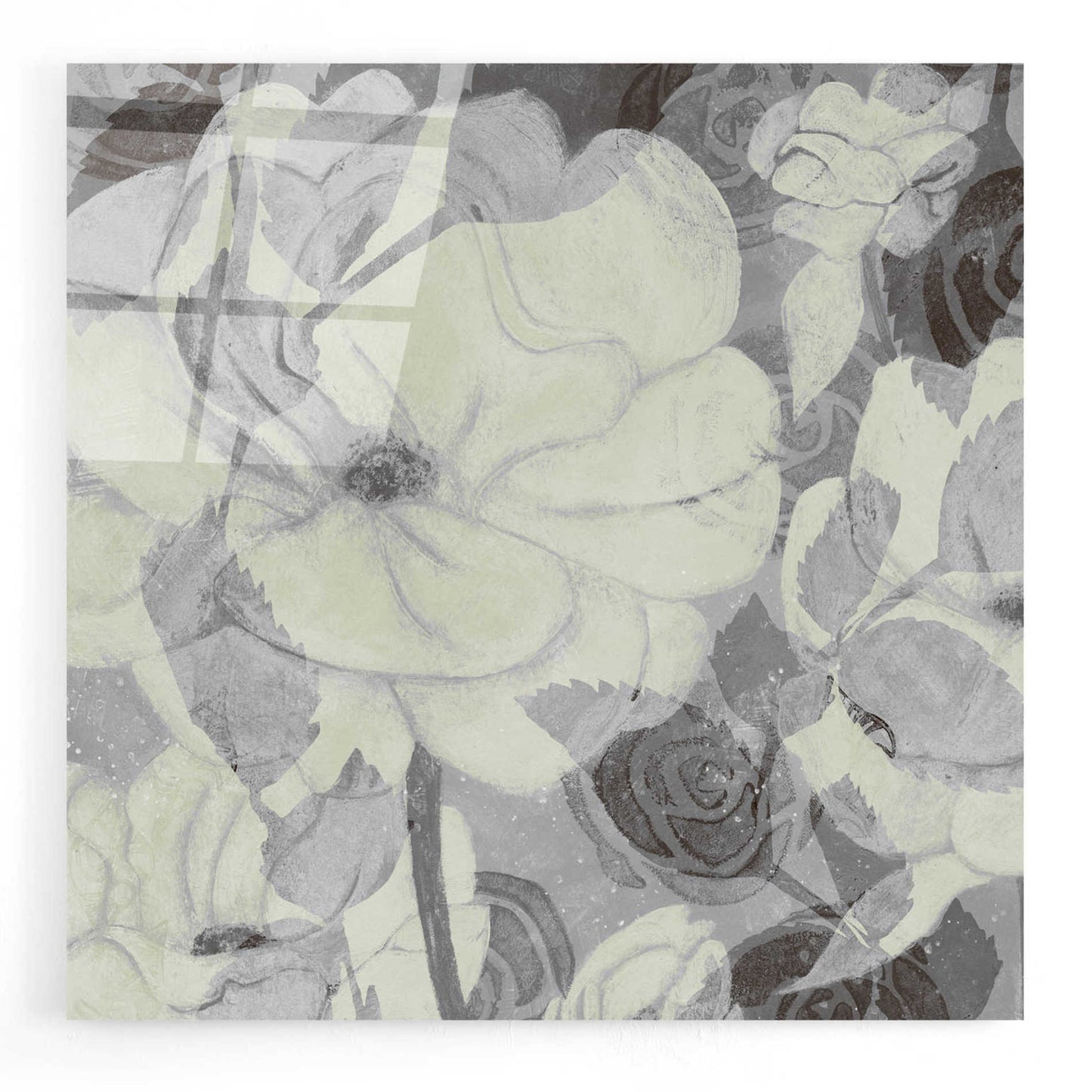 Epic Art 'Grey Garden I' by Grace Popp, Acrylic Wall Glass