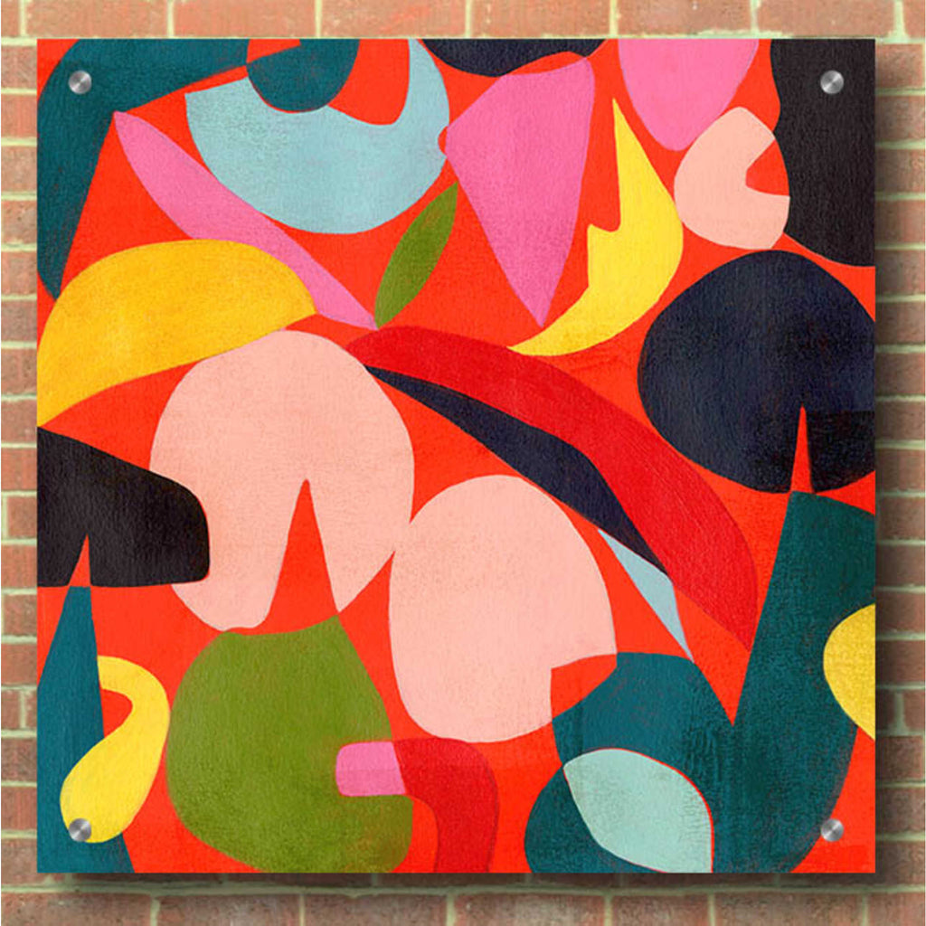 Epic Art 'Tomato Prism I' by Grace Popp, Acrylic Wall Glass,36x36