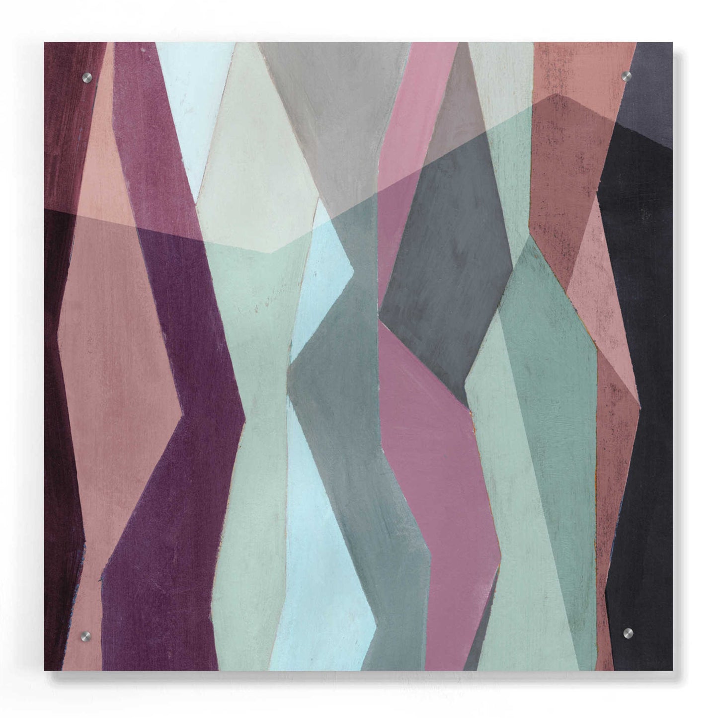 Epic Art 'Color Block Pattern IV' by Grace Popp, Acrylic Wall Glass,24x24