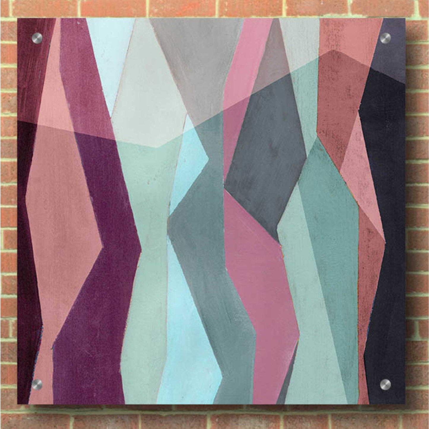 Epic Art 'Color Block Pattern IV' by Grace Popp, Acrylic Wall Glass,36x36