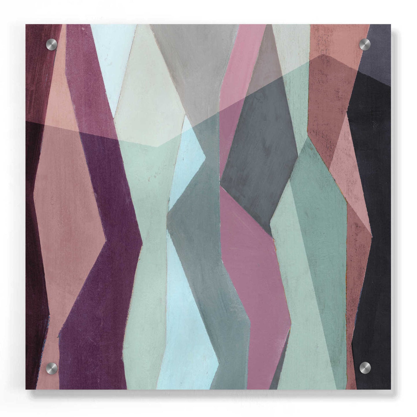 Epic Art 'Color Block Pattern IV' by Grace Popp, Acrylic Wall Glass,36x36