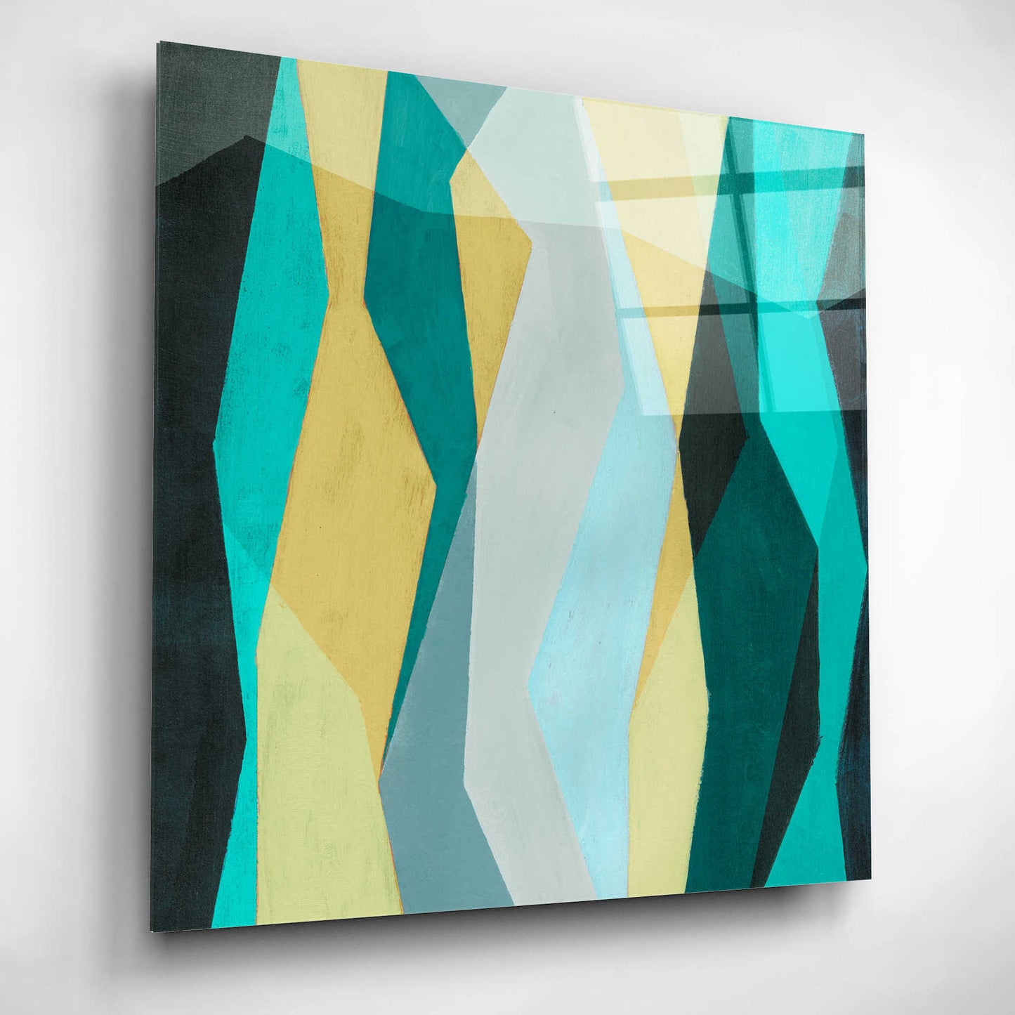 Epic Art 'Color Block Pattern II' by Grace Popp, Acrylic Wall Glass,12x12