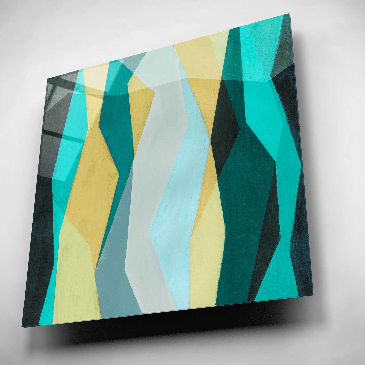 Epic Art 'Color Block Pattern II' by Grace Popp, Acrylic Wall Glass,12x12