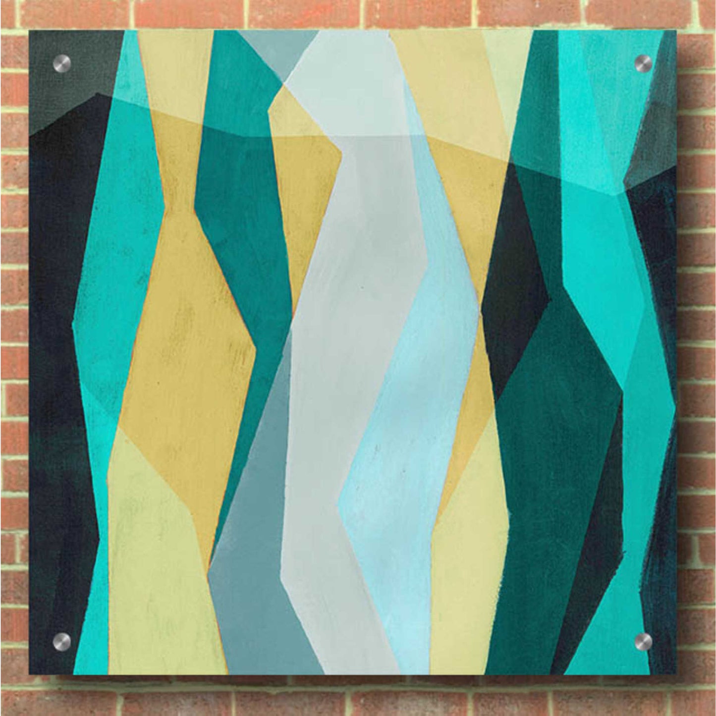 Epic Art 'Color Block Pattern II' by Grace Popp, Acrylic Wall Glass,36x36
