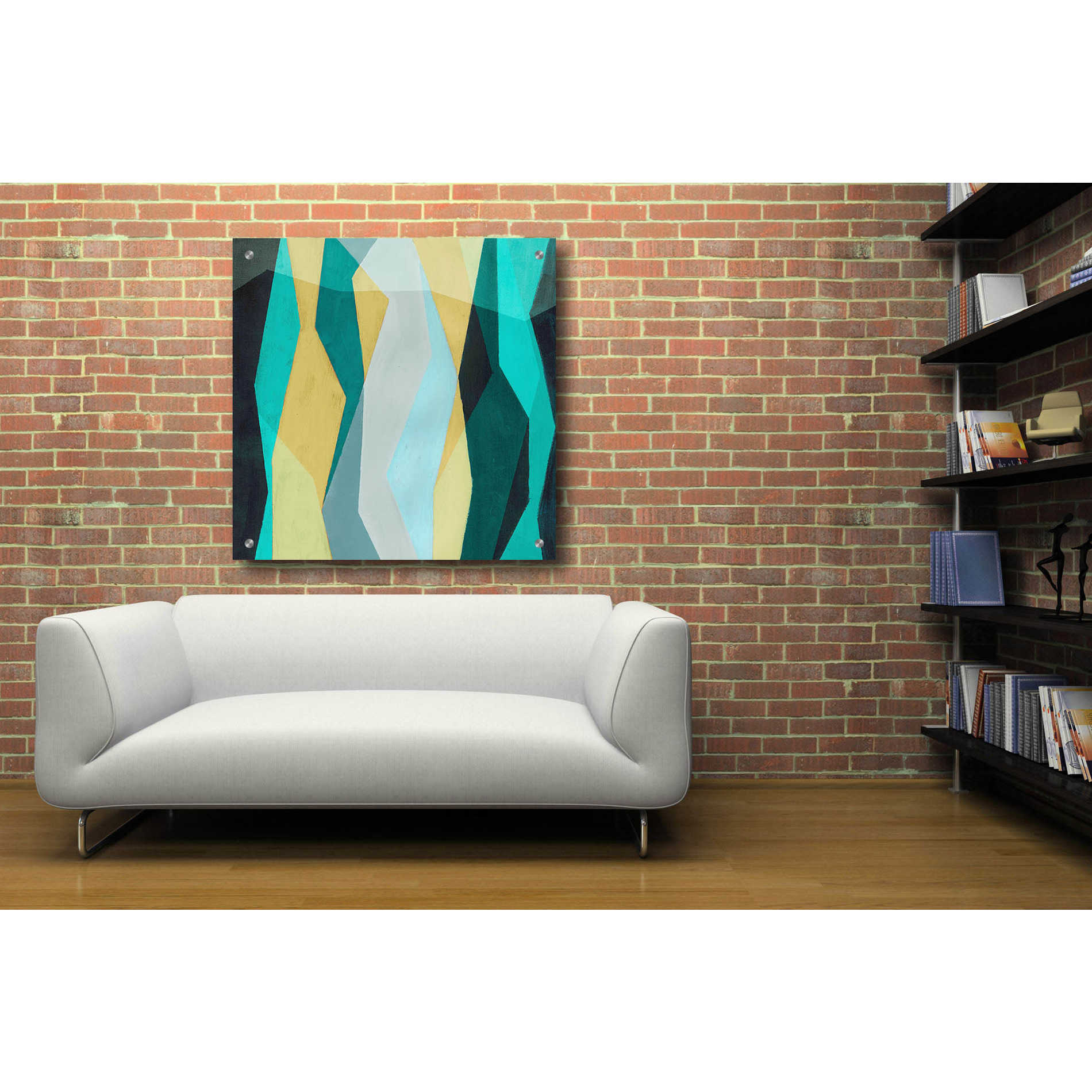 Epic Art 'Color Block Pattern II' by Grace Popp, Acrylic Wall Glass,36x36