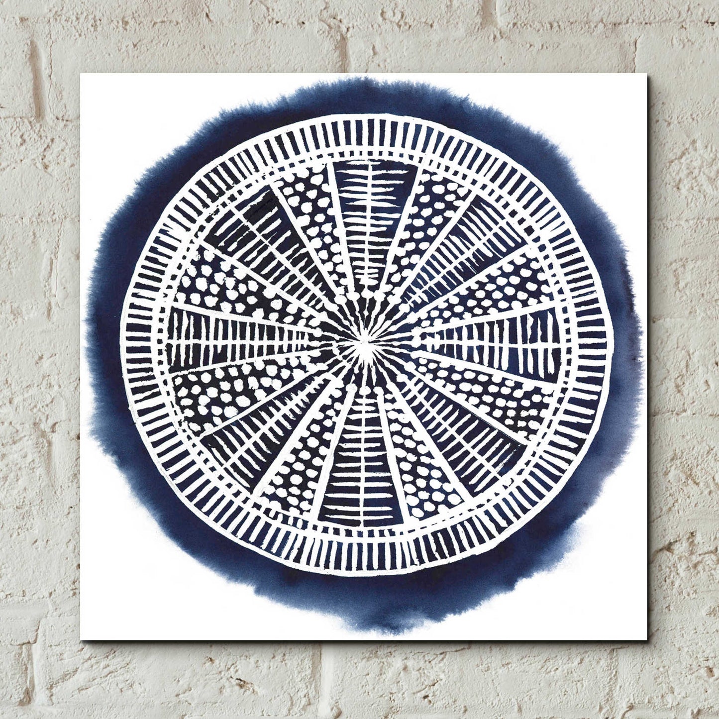 Epic Art 'Navy Meridian II' by Grace Popp, Acrylic Wall Glass,12x12