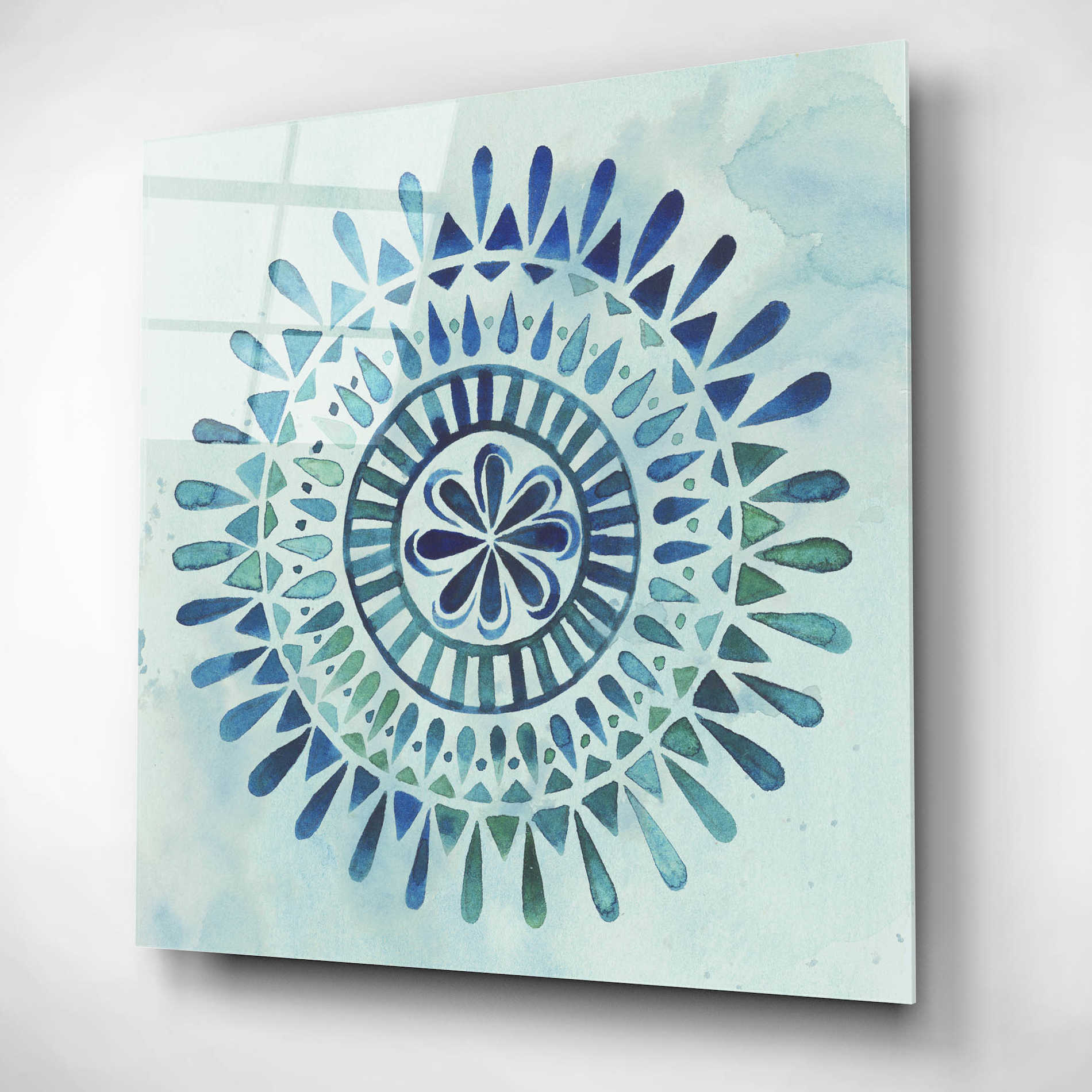 Epic Art 'Watercolor Mandala II' by Grace Popp, Acrylic Wall Glass,12x12