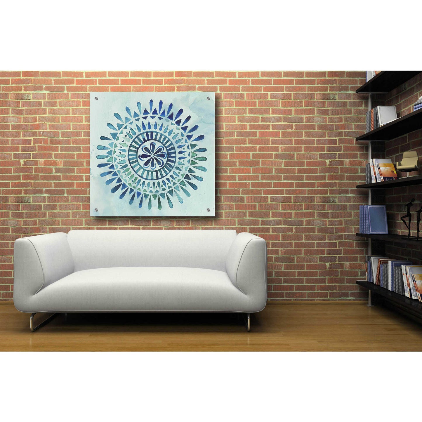 Epic Art 'Watercolor Mandala II' by Grace Popp, Acrylic Wall Glass,36x36