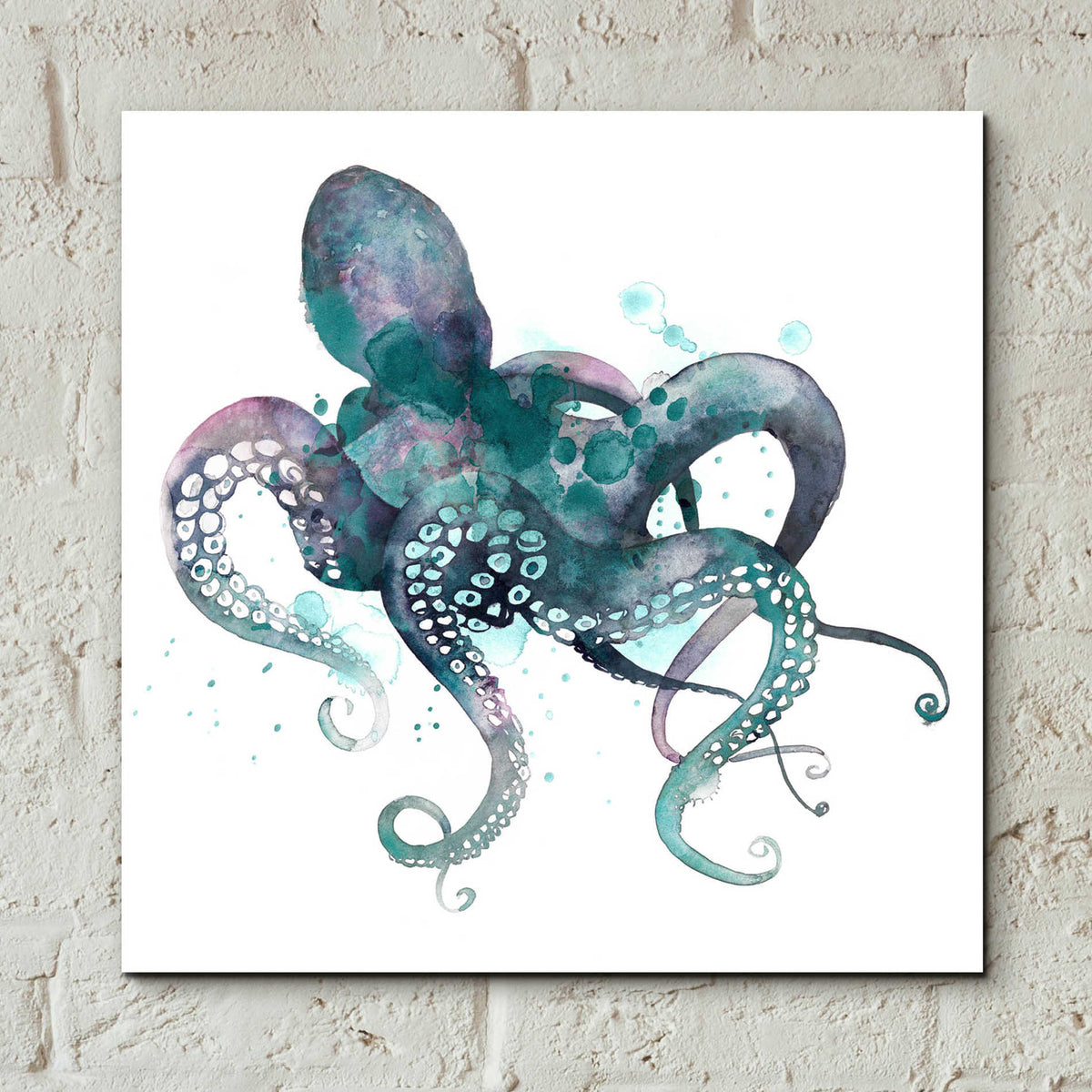 Epic Art 'Tentacles I' by Grace Popp, Acrylic Wall Glass,12x12