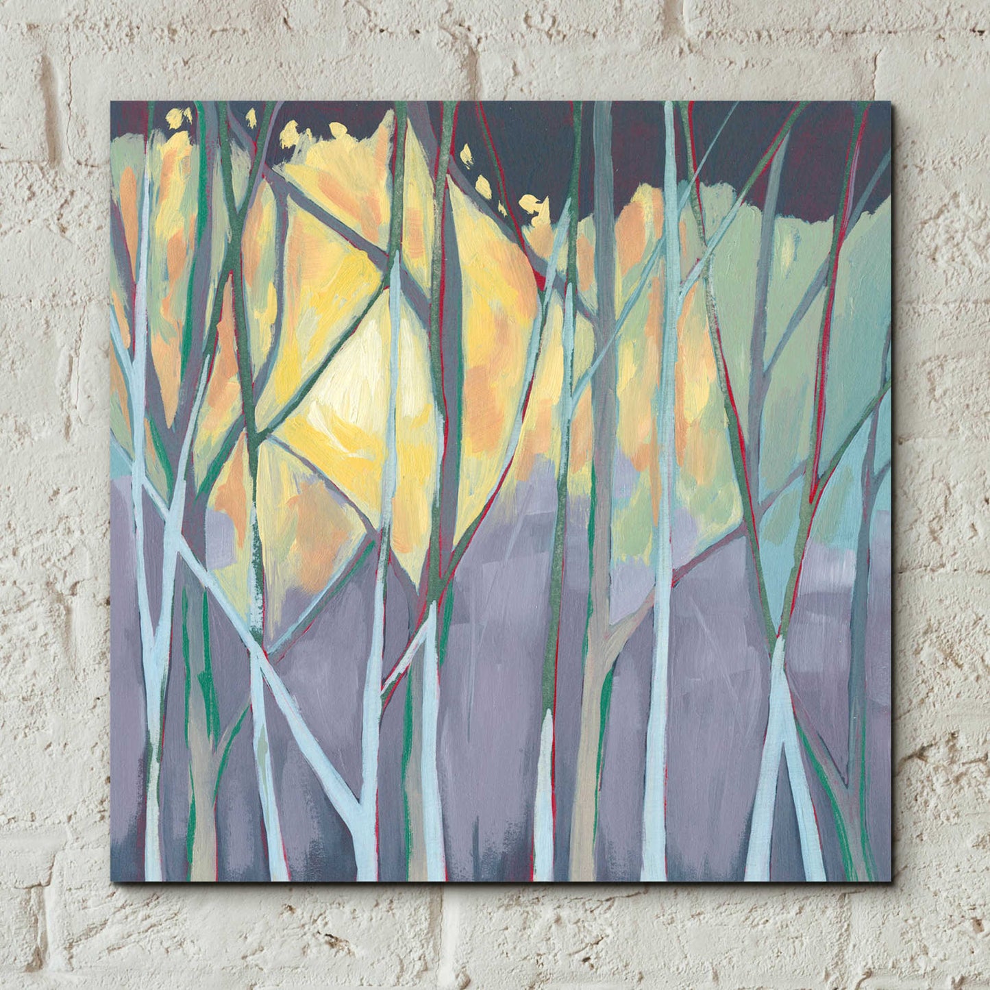 Epic Art 'Tangled Twilight I' by Grace Popp, Acrylic Wall Glass,12x12