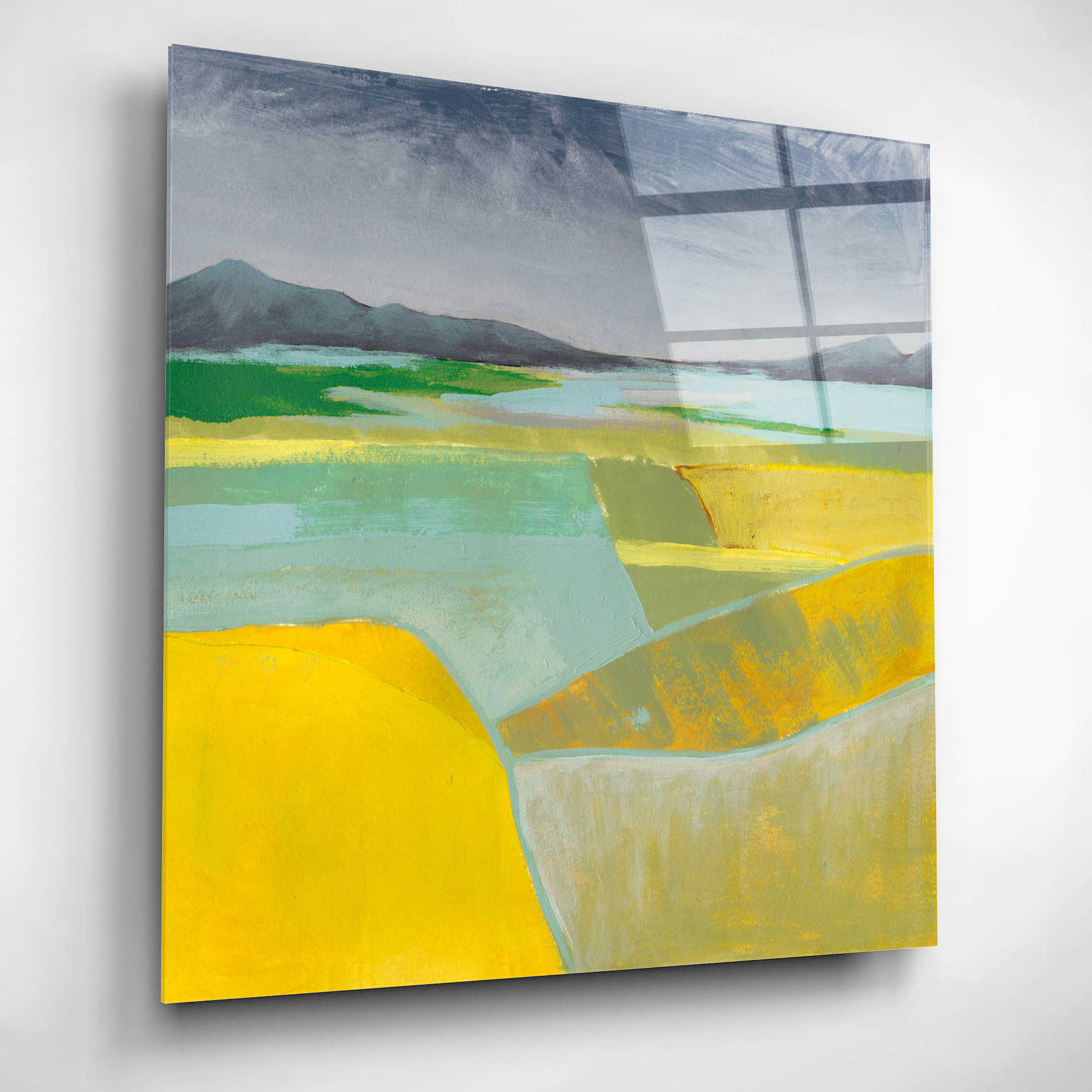 Epic Art 'Golden Valley I' by Grace Popp, Acrylic Wall Glass,12x12