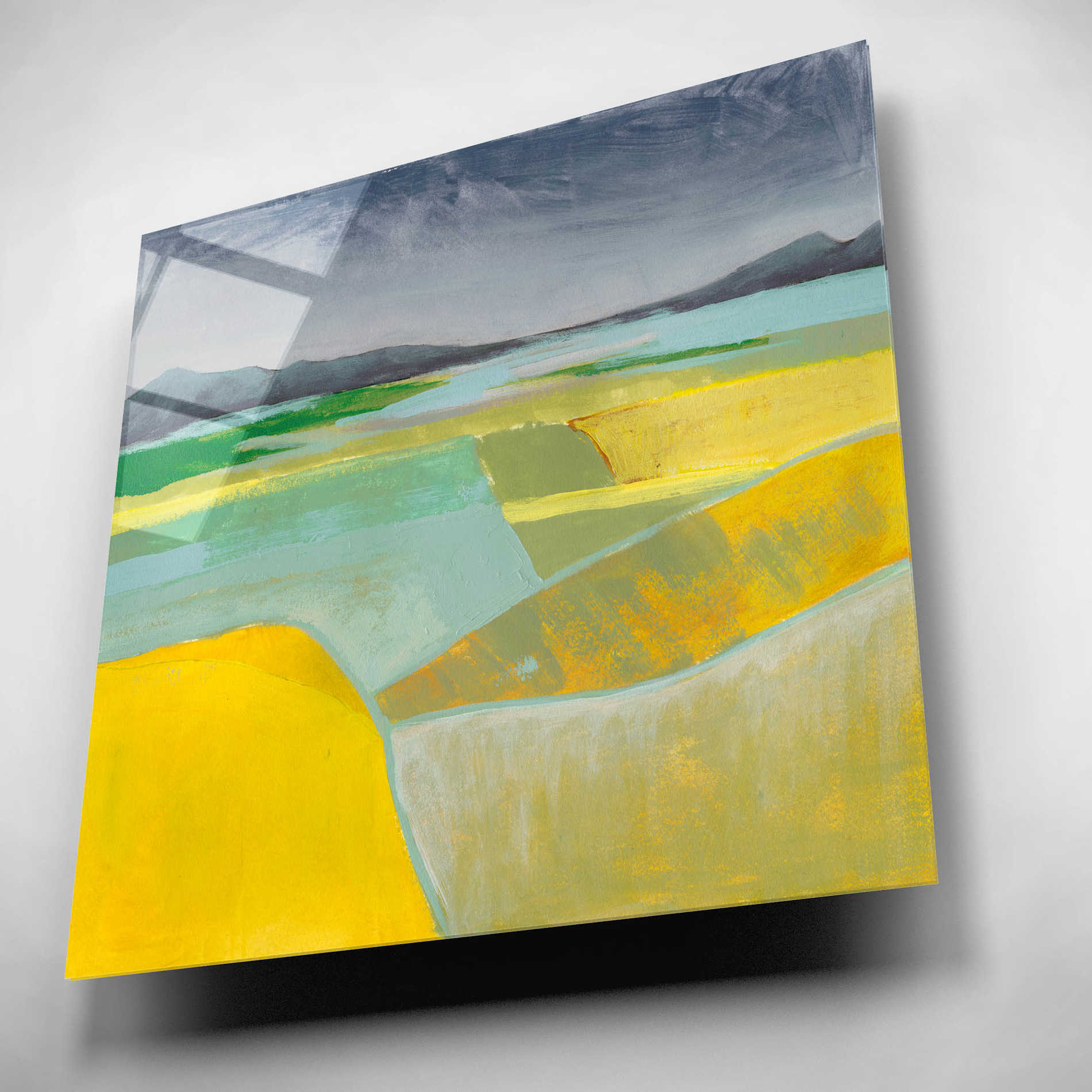 Epic Art 'Golden Valley I' by Grace Popp, Acrylic Wall Glass,12x12