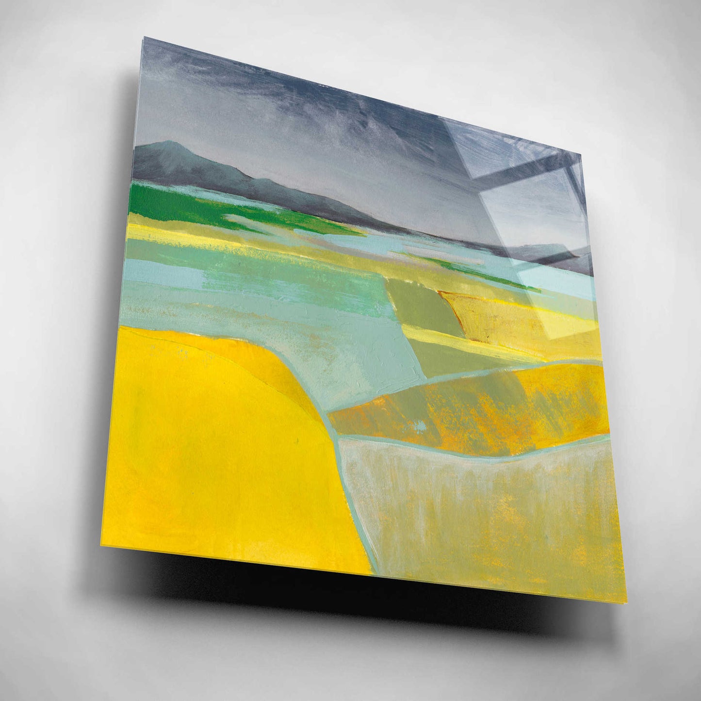 Epic Art 'Golden Valley I' by Grace Popp, Acrylic Wall Glass,12x12